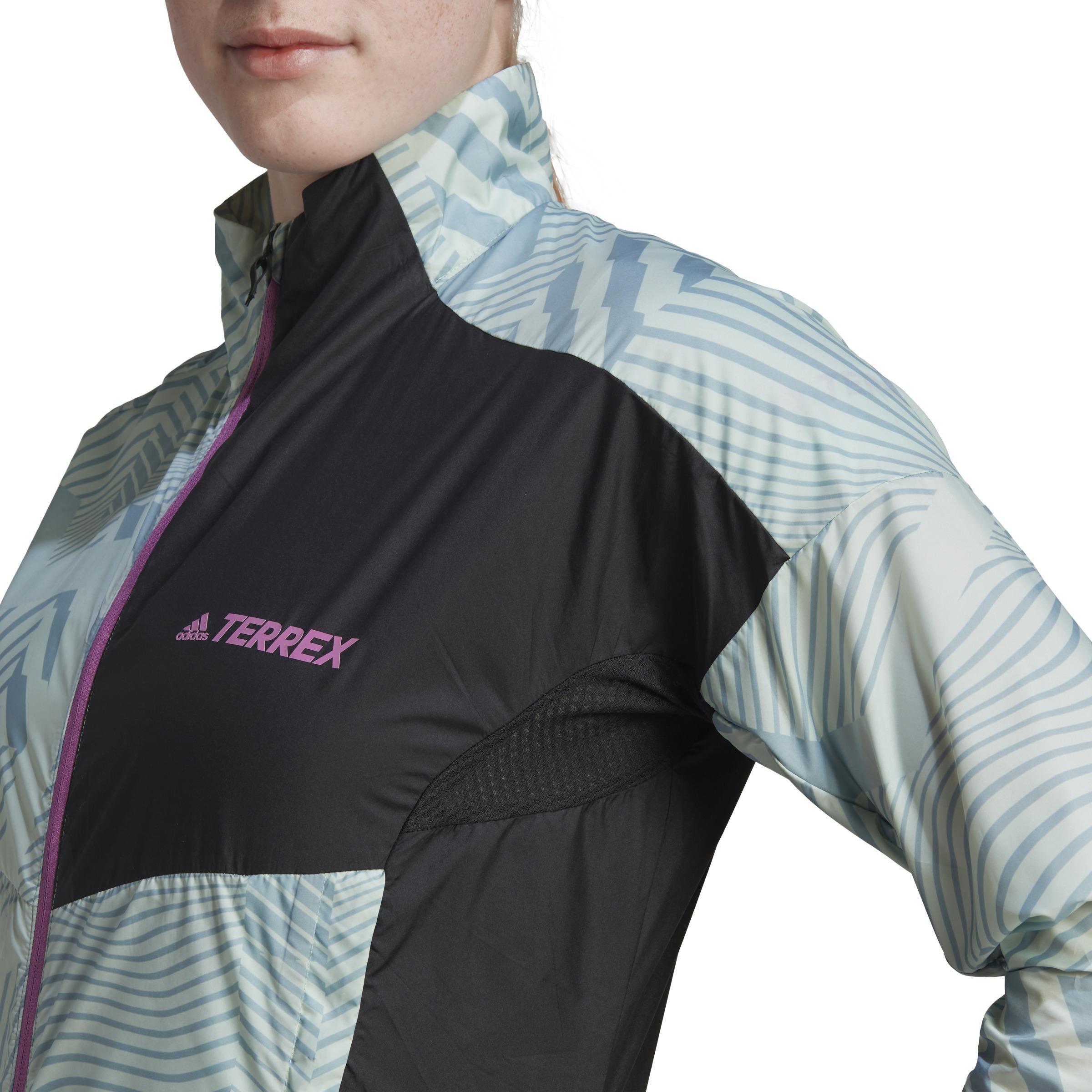 Terrex Trail Running Printed Windbreaker, Green, , large image number 6
