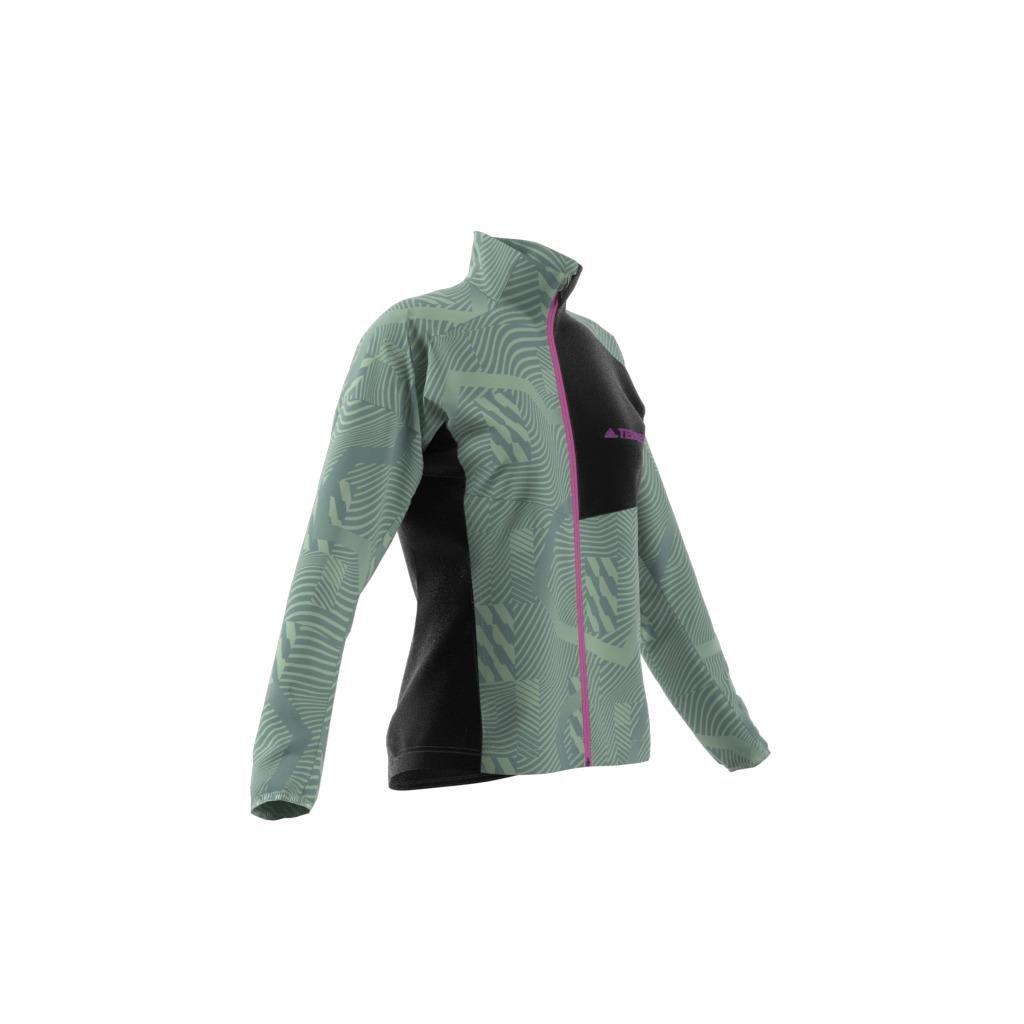 Terrex Trail Running Printed Windbreaker, Green, A901_ONE, large image number 8