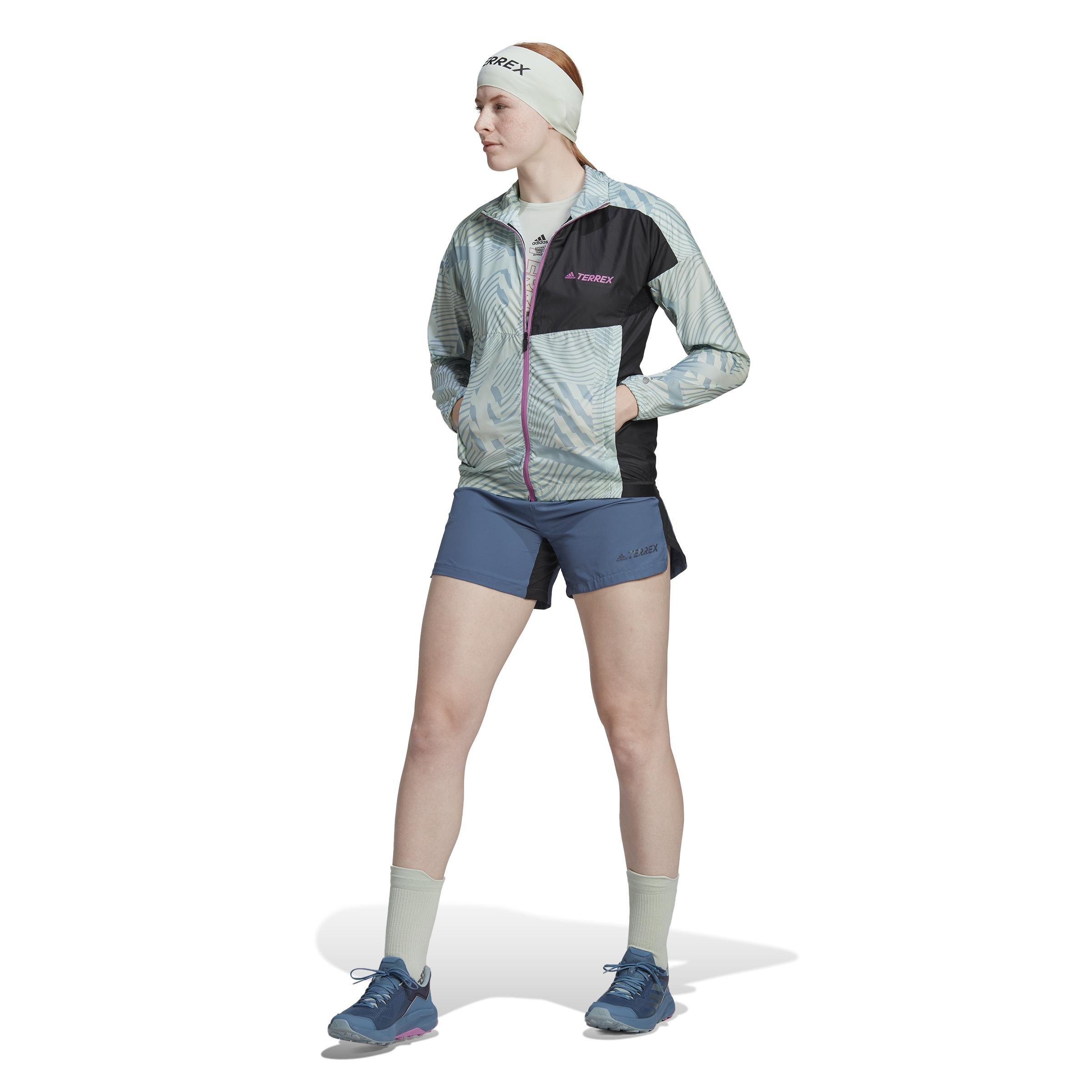 Terrex Trail Running Printed Windbreaker, Green, , large image number 10
