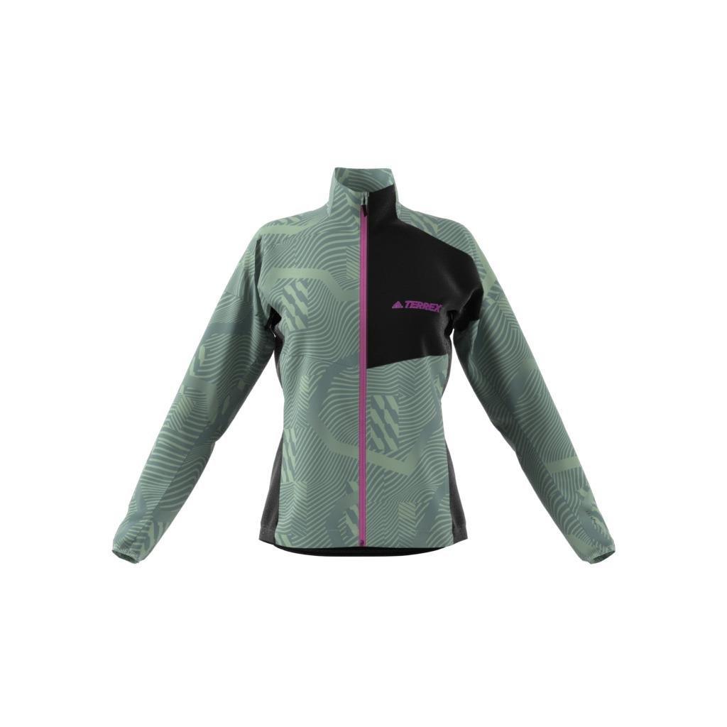 Terrex Trail Running Printed Windbreaker, Green, A901_ONE, large image number 11