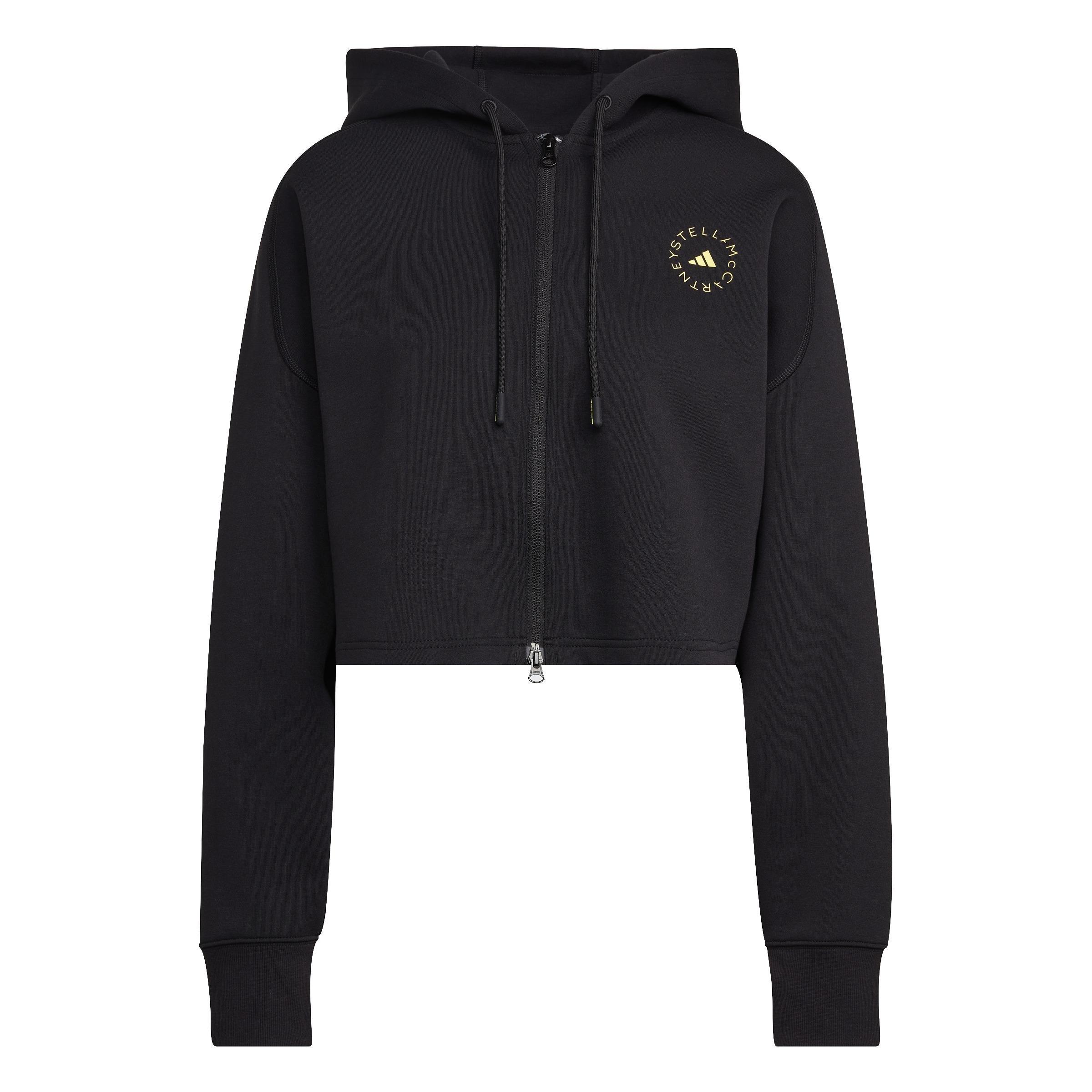 adidas by Stella McCartney Cropped Hoodie, Black, , large image number 0