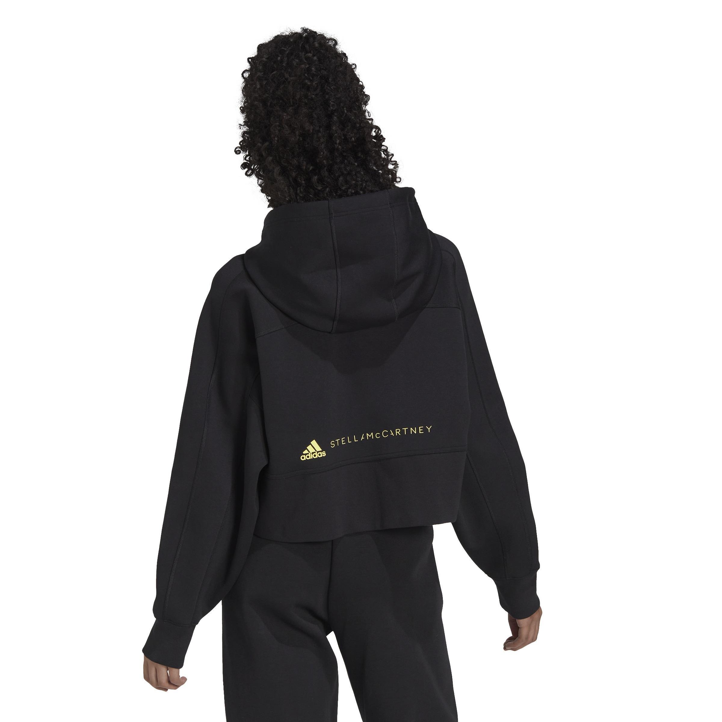 adidas by Stella McCartney Cropped Hoodie, Black, A901_ONE, large image number 3