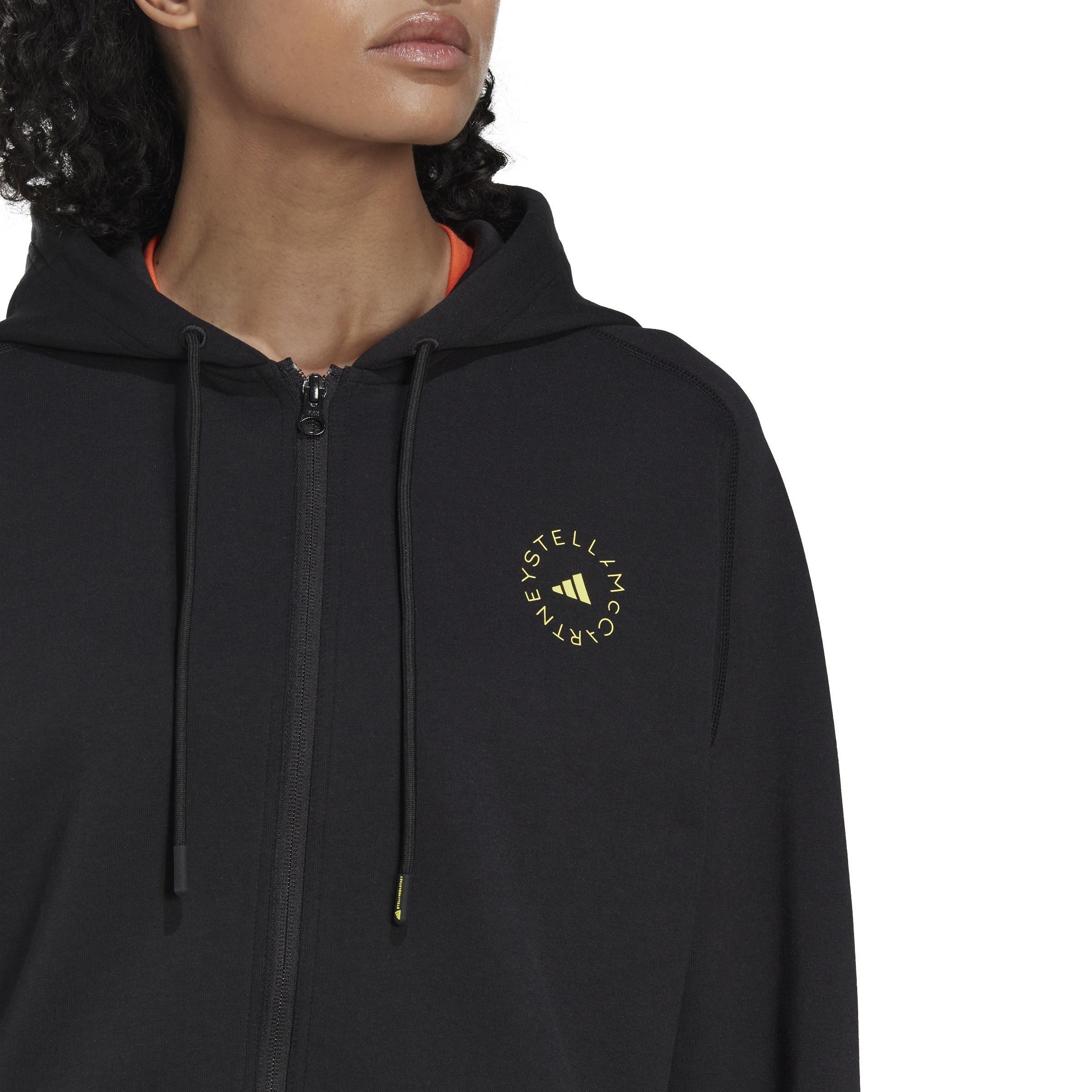 adidas by Stella McCartney Cropped Hoodie, Black, A901_ONE, large image number 4
