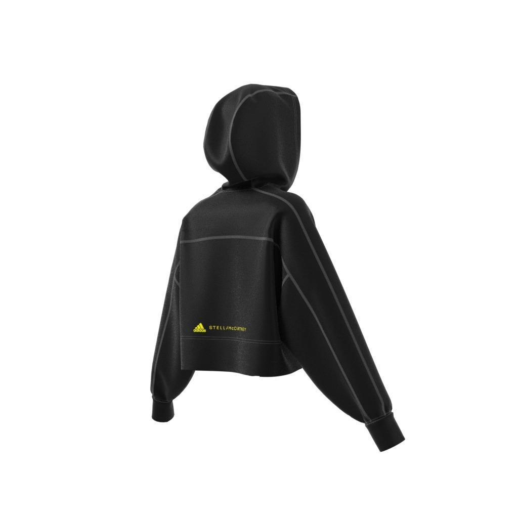 adidas by Stella McCartney Cropped Hoodie, Black, A901_ONE, large image number 10