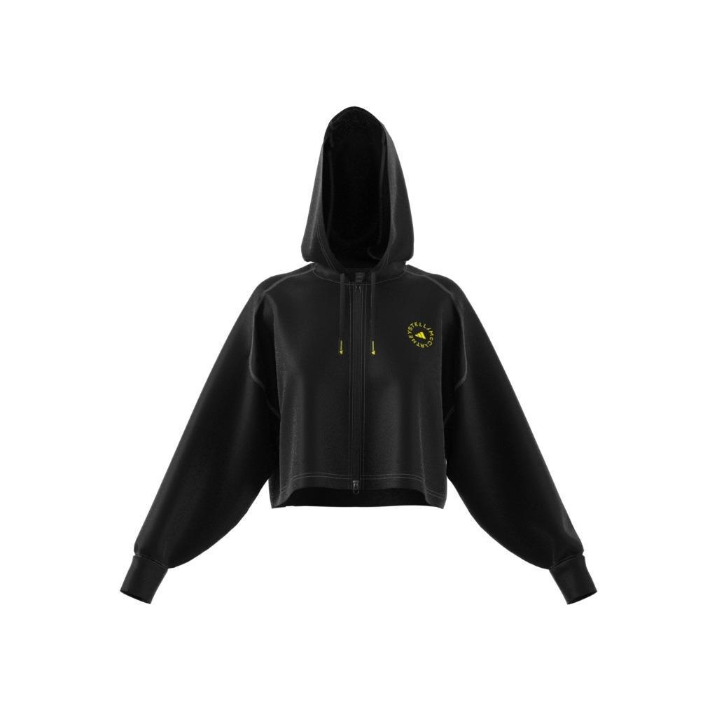 adidas by Stella McCartney Cropped Hoodie, Black, A901_ONE, large image number 11