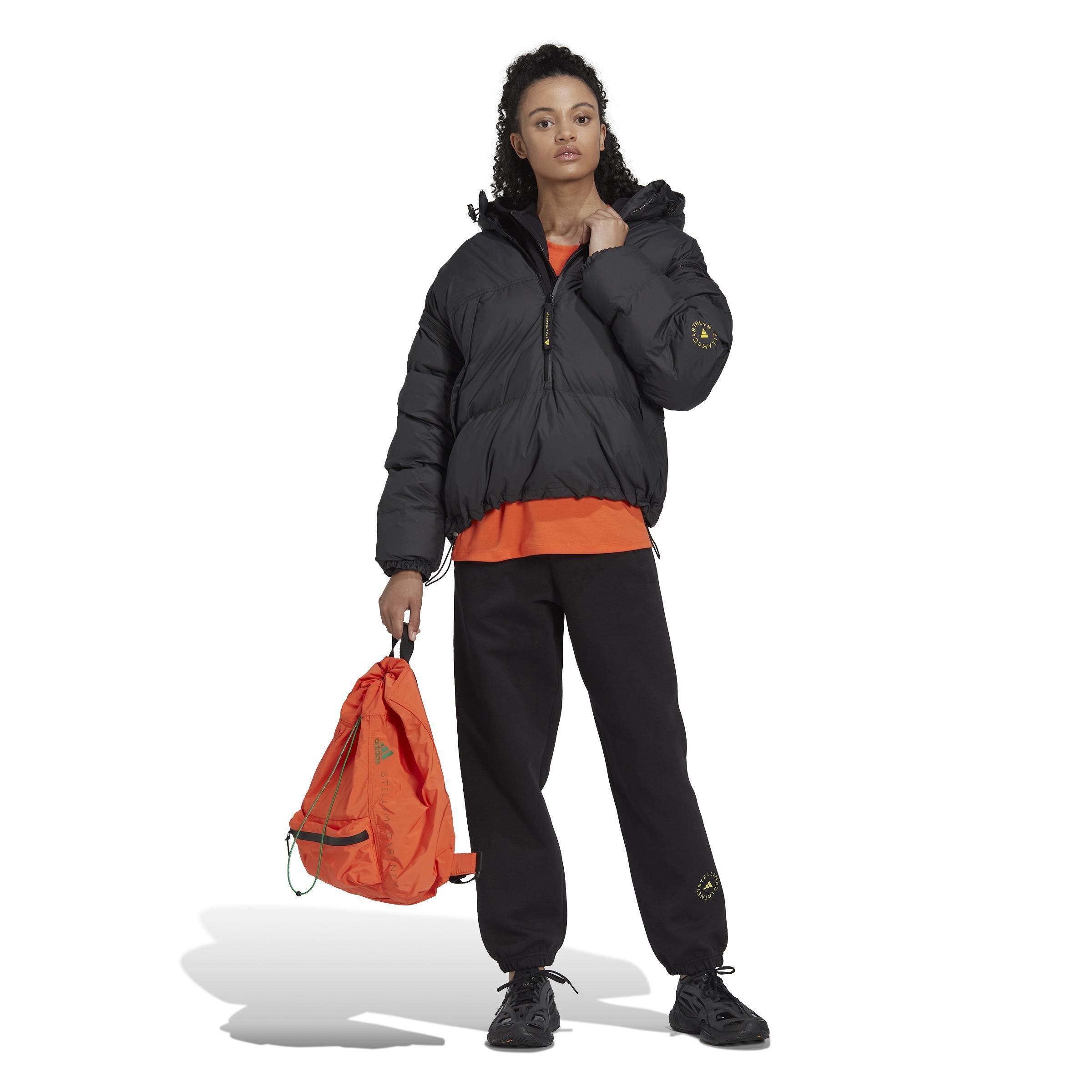 adidas by Stella McCartney Cropped Hoodie, Black, A901_ONE, large image number 12