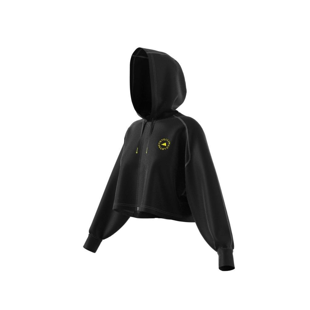 adidas by Stella McCartney Cropped Hoodie, Black, A901_ONE, large image number 13