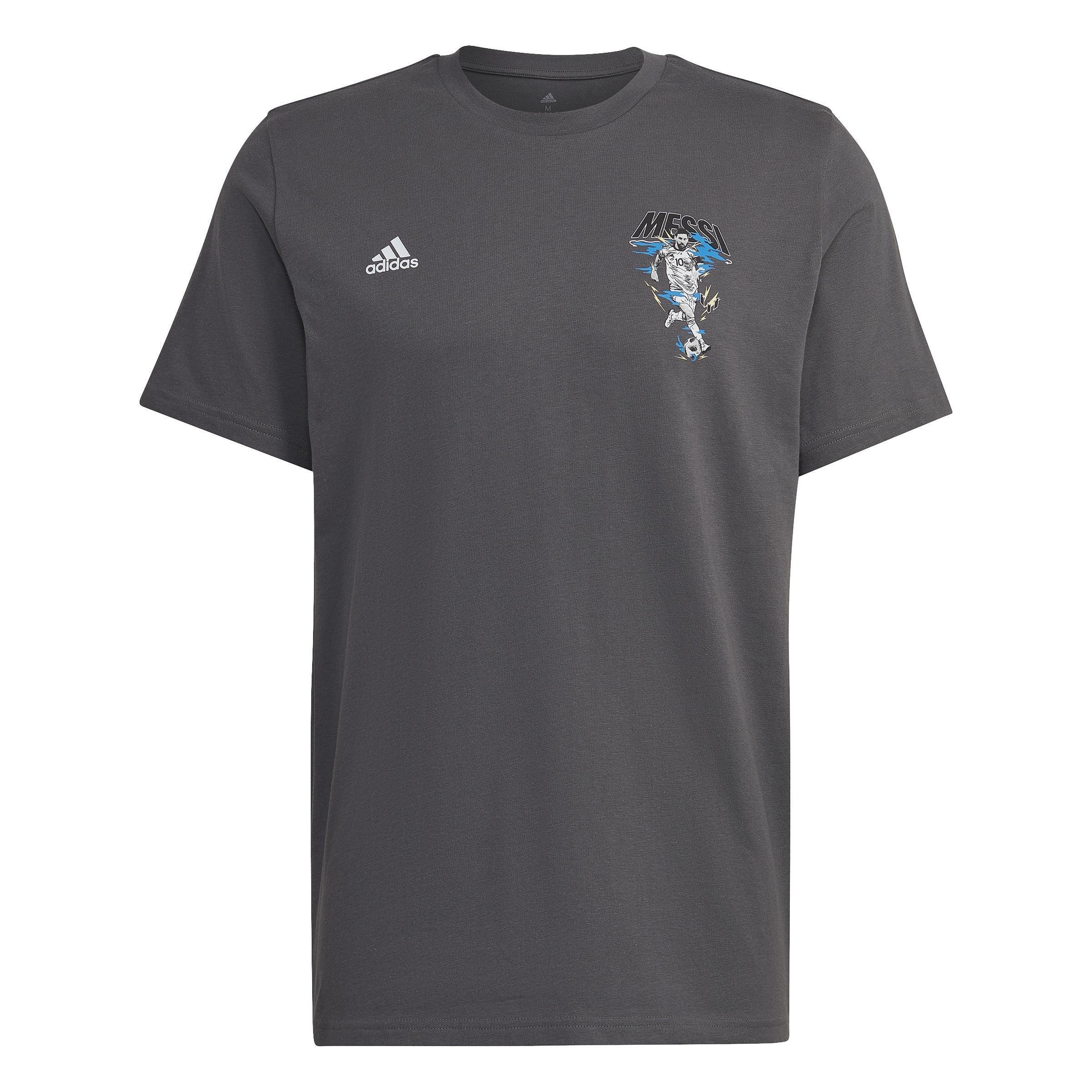 Messi Football Icon Graphic T-Shirt, Grey, A901_ONE, large image number 0