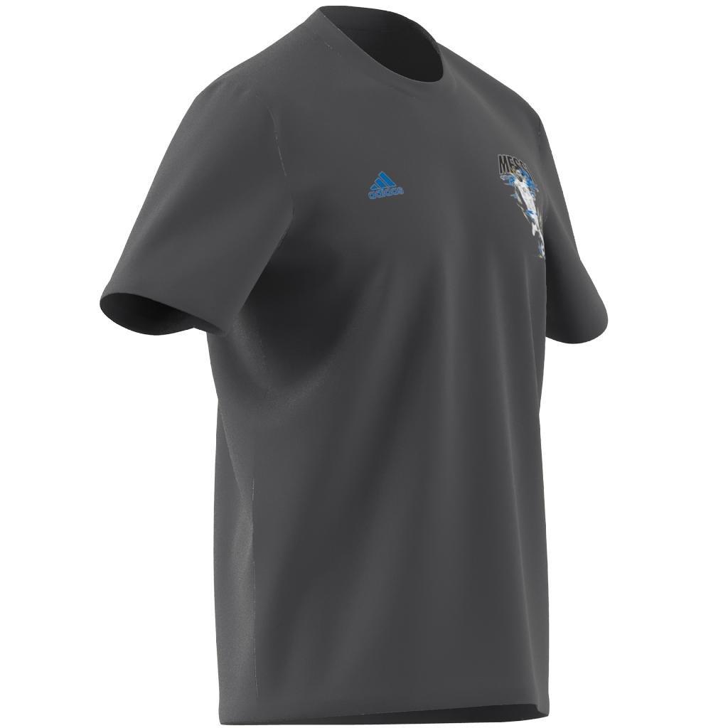 Messi Football Icon Graphic T-Shirt, Grey, , large image number 6