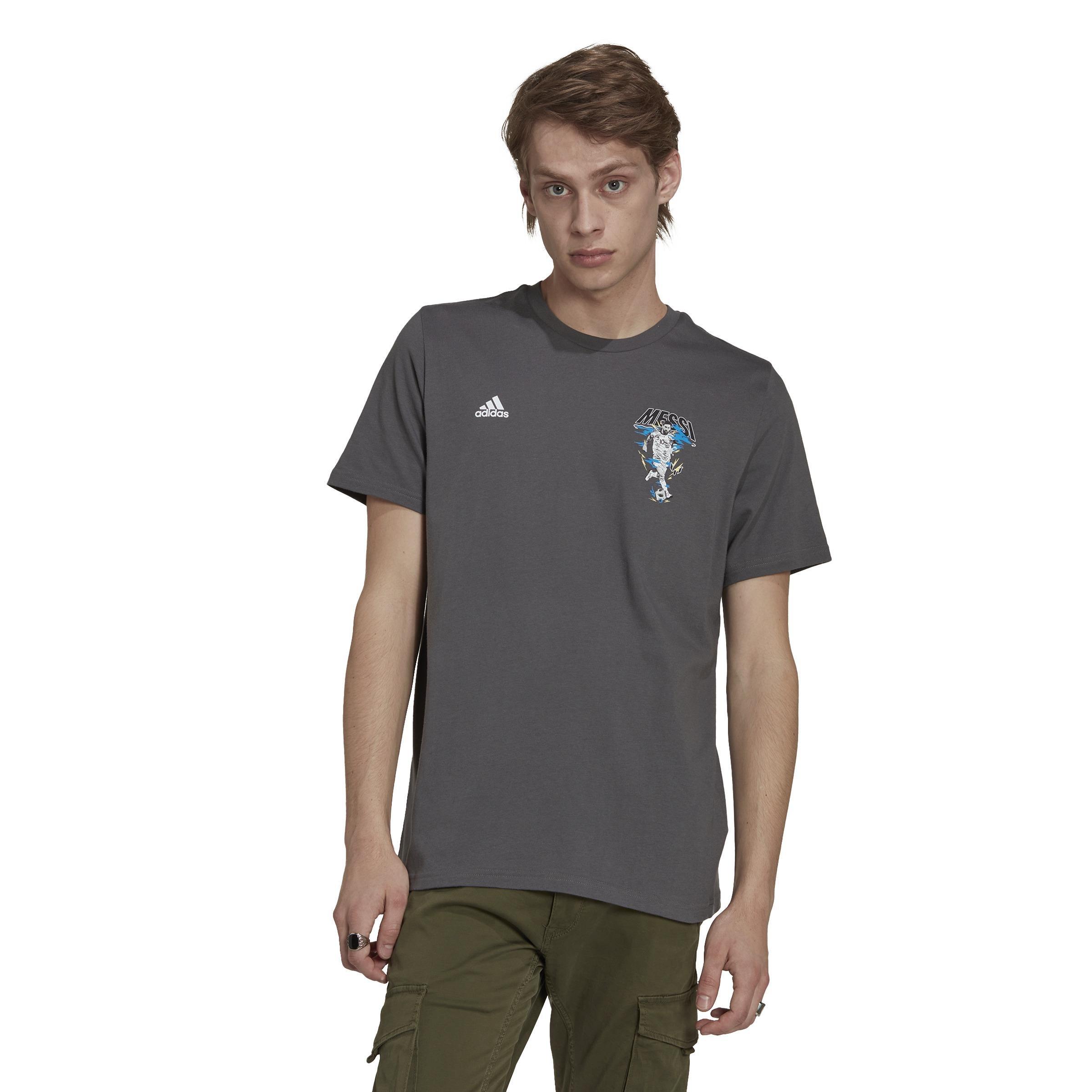 Messi Football Icon Graphic T-Shirt, Grey, , large image number 8