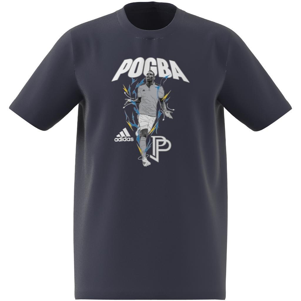 Kids Pogba Graphic Football T-Shirt, Blue, A901_ONE, large image number 7