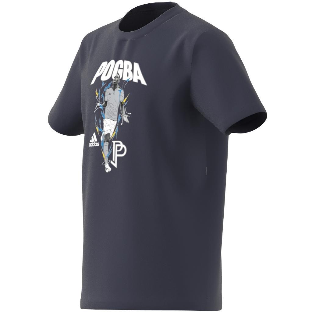 Kids Pogba Graphic Football T-Shirt, Blue, A901_ONE, large image number 13