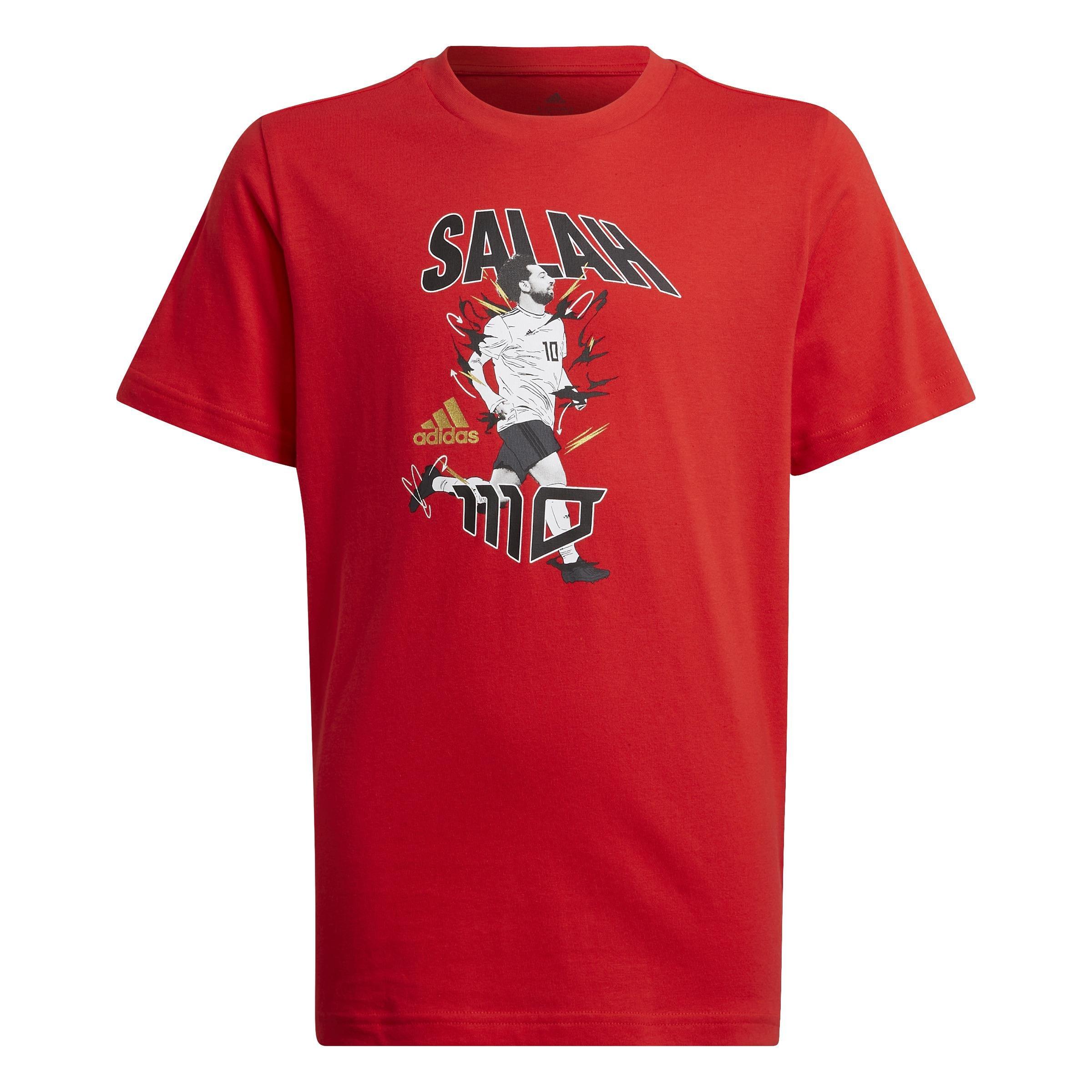 Kids Salah Graphic Football T-Shirt, Red, , large image number 0