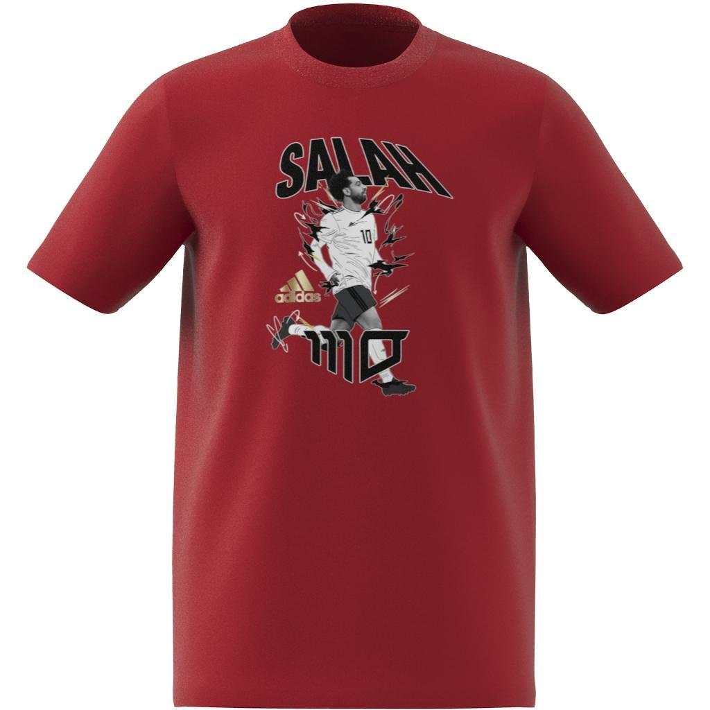 Kids Salah Graphic Football T-Shirt, Red, , large image number 9