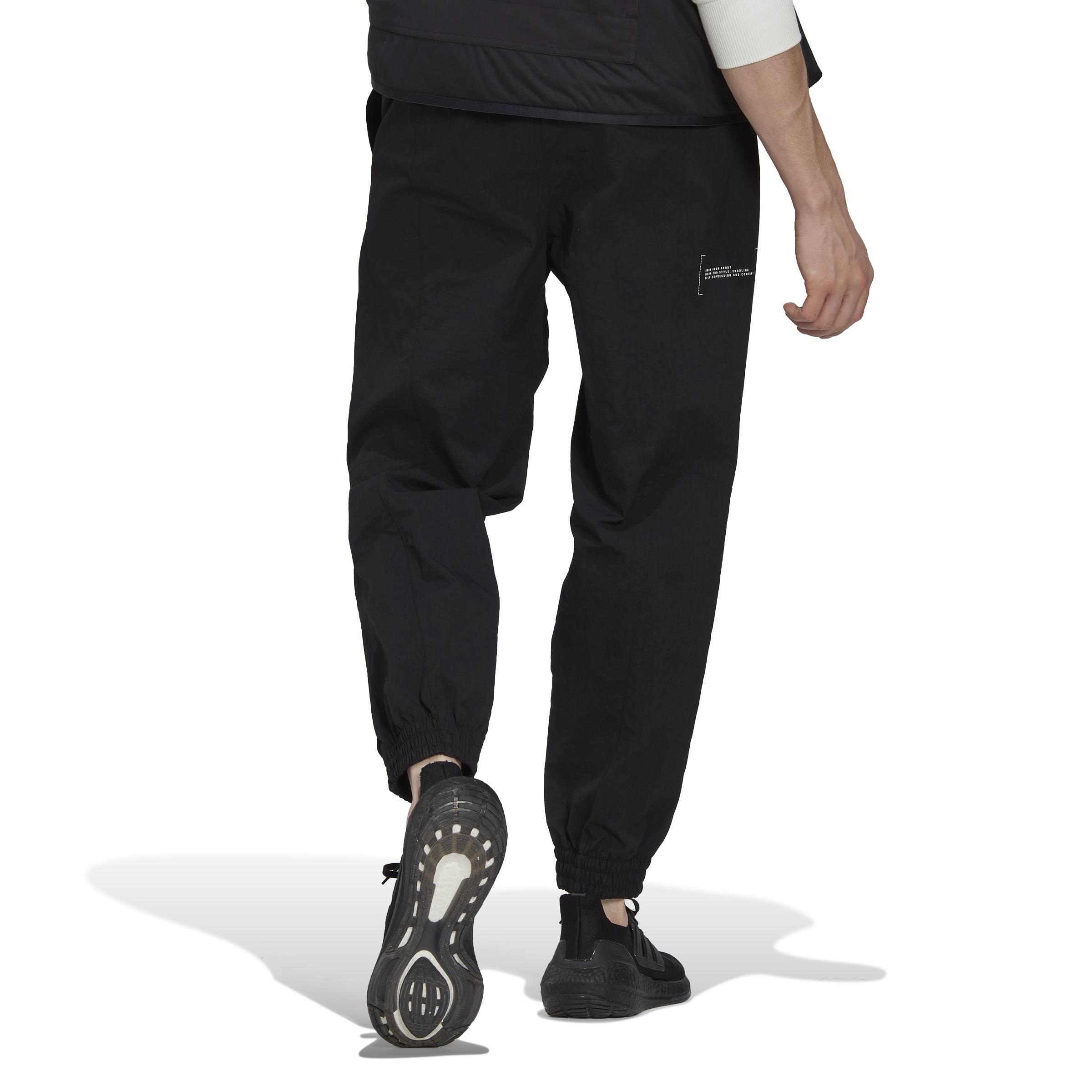 Mens Cargo Tracksuit Bottoms, Black, A901_ONE, large image number 2