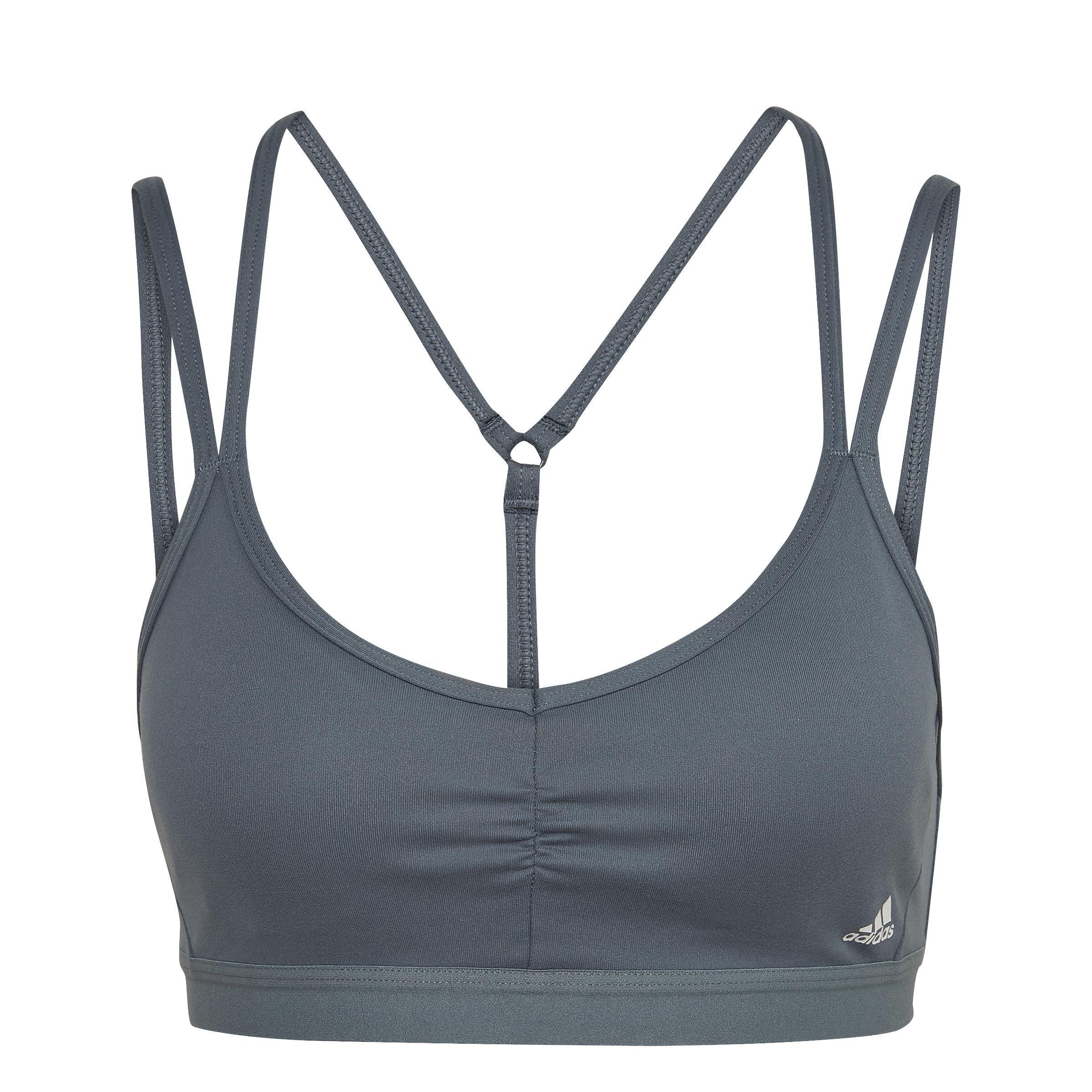 Yoga Essentials Light-Support Bra, Blue, A901_ONE, large image number 0