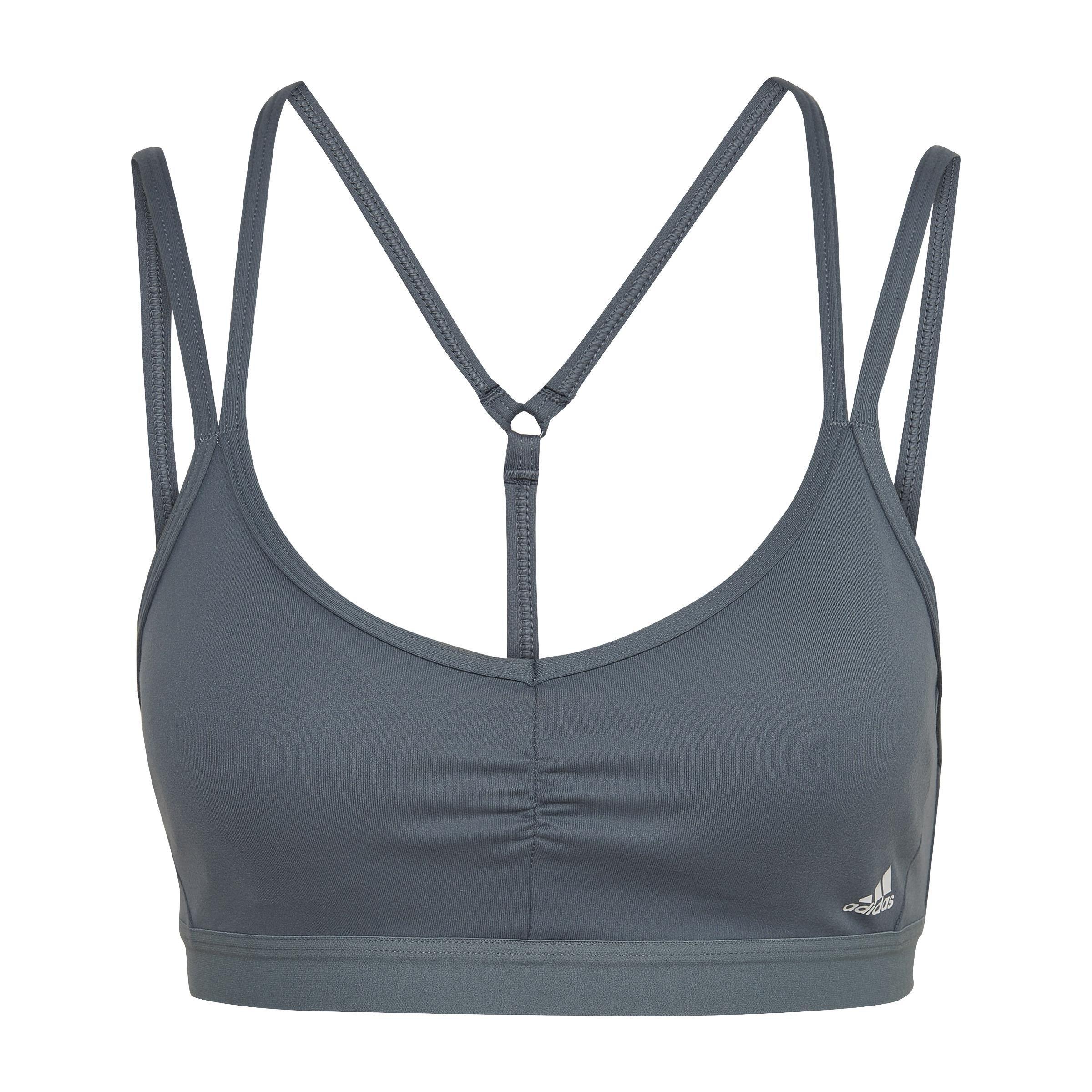 Yoga Essentials Light-Support Bra, Blue, A901_ONE, large image number 1