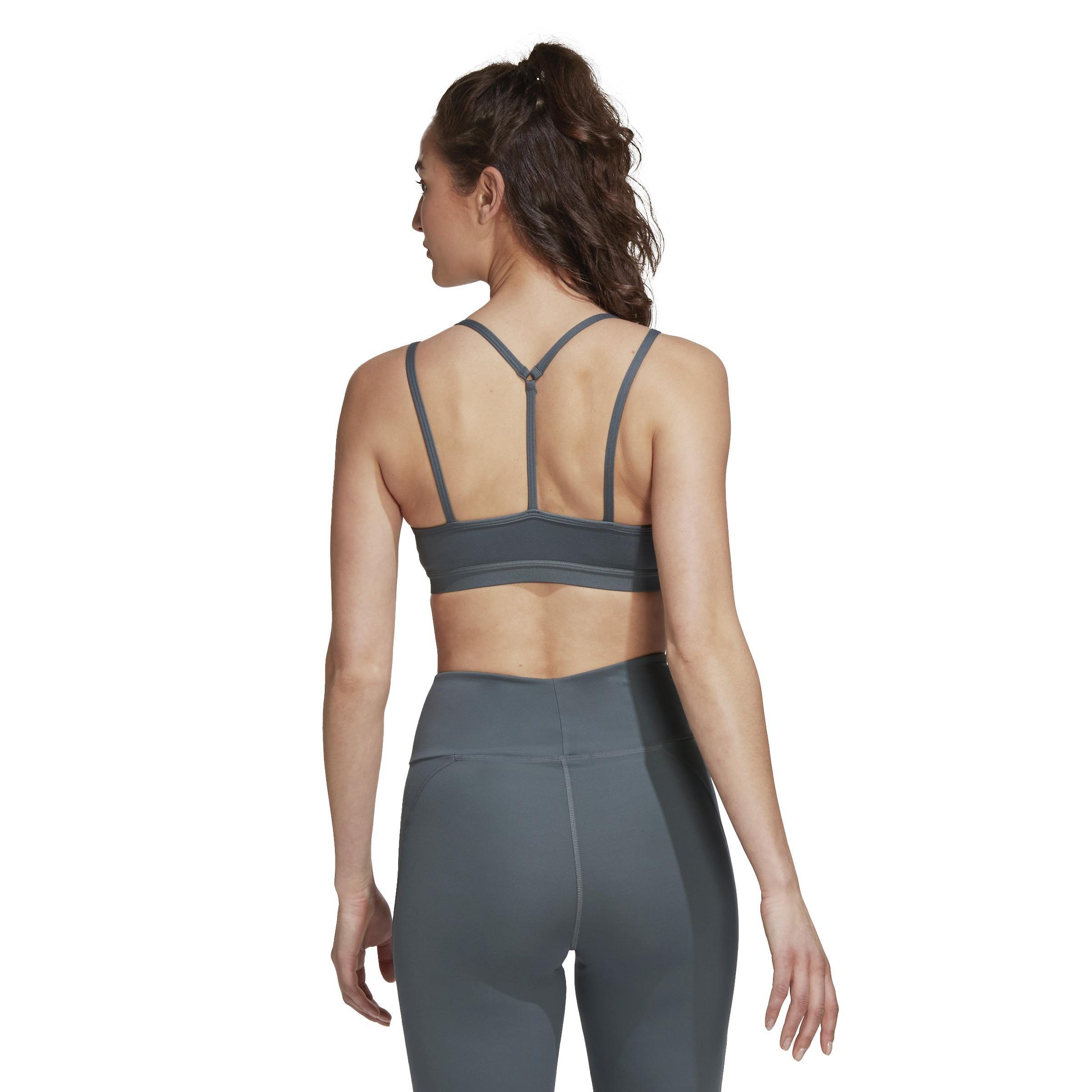 Yoga Essentials Light-Support Bra, Blue, A901_ONE, large image number 3