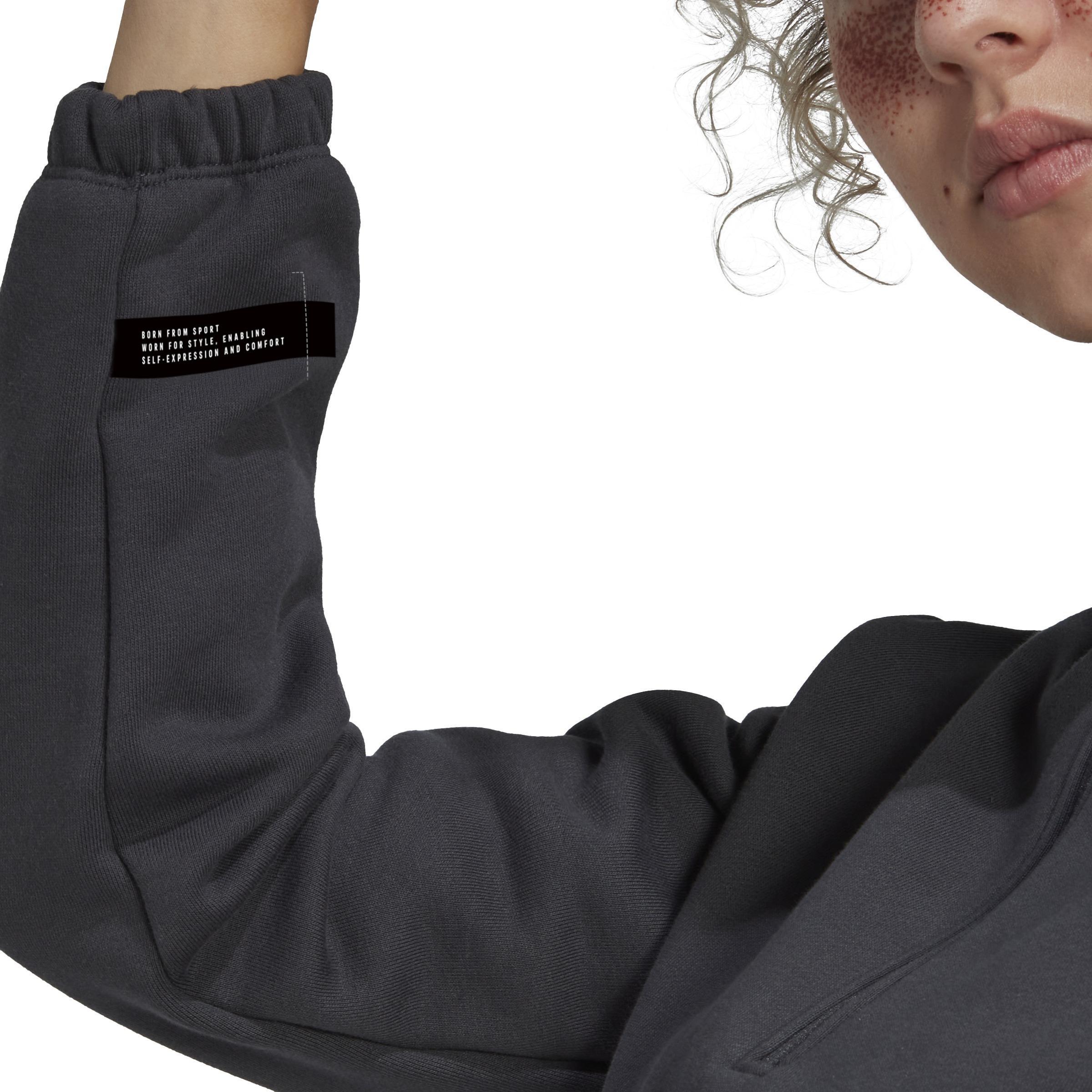 Cropped Half-Zip Sweatshirt, Grey, A901_ONE, large image number 6