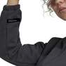 Women Cropped Half-Zip Sweatshirt, Grey, A901_ONE, thumbnail image number 6