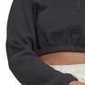 Women Cropped Half-Zip Sweatshirt, Grey, A901_ONE, thumbnail image number 7