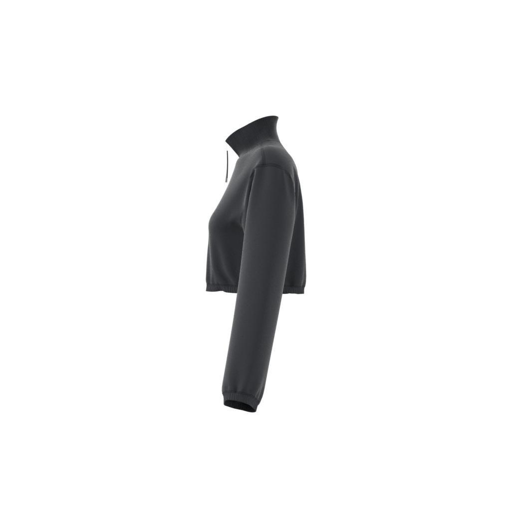 Cropped Half-Zip Sweatshirt, Grey, A901_ONE, large image number 10