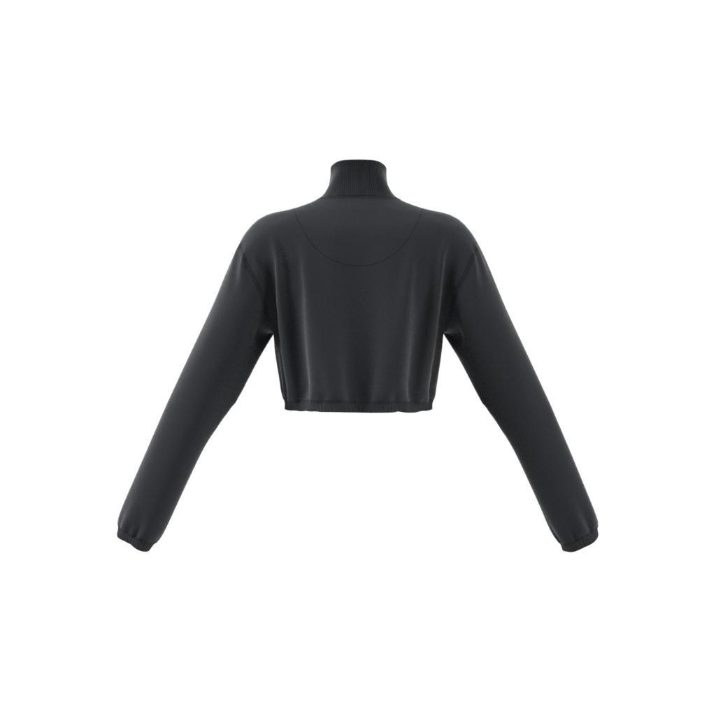 Cropped Half-Zip Sweatshirt, Grey, A901_ONE, large image number 13