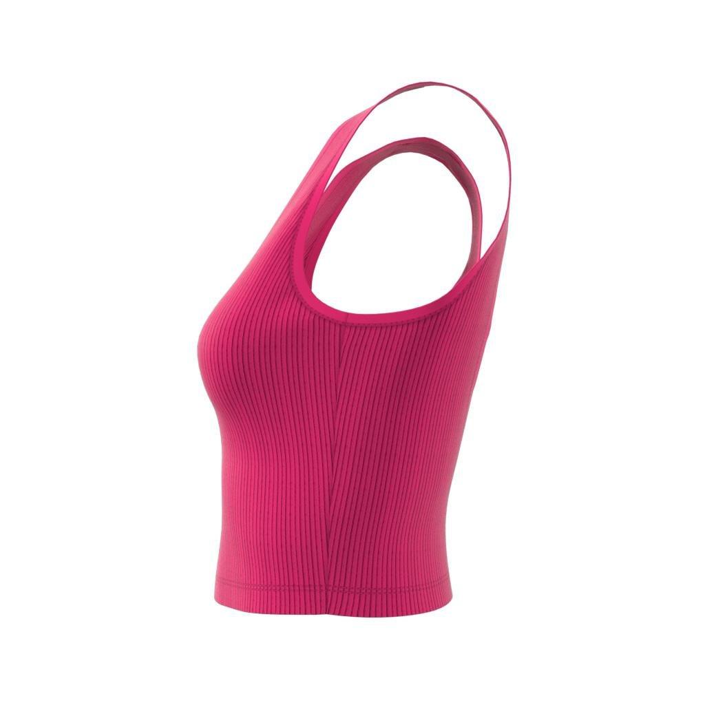 Adicolor Essentials Rib Tank Top, Burgundy, A901_ONE, large image number 2
