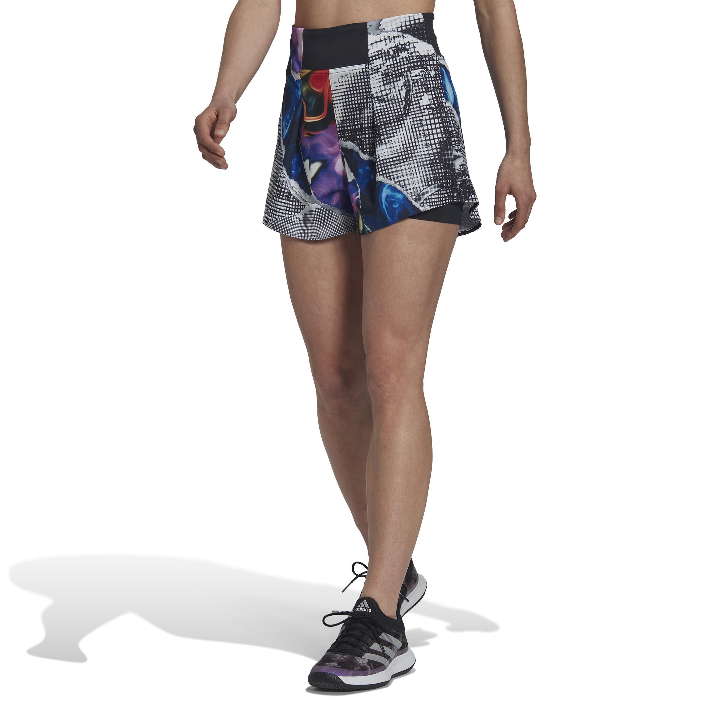 Tennis U.S. Series Ergo Printed Shorts, Black, A901_ONE, medium