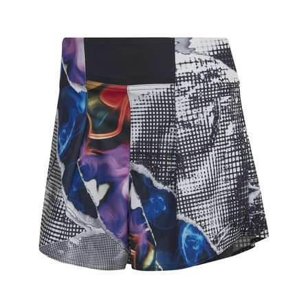 Women Tennis U.S. Series Ergo Printed Shorts, Black, A901_ONE, large image number 3