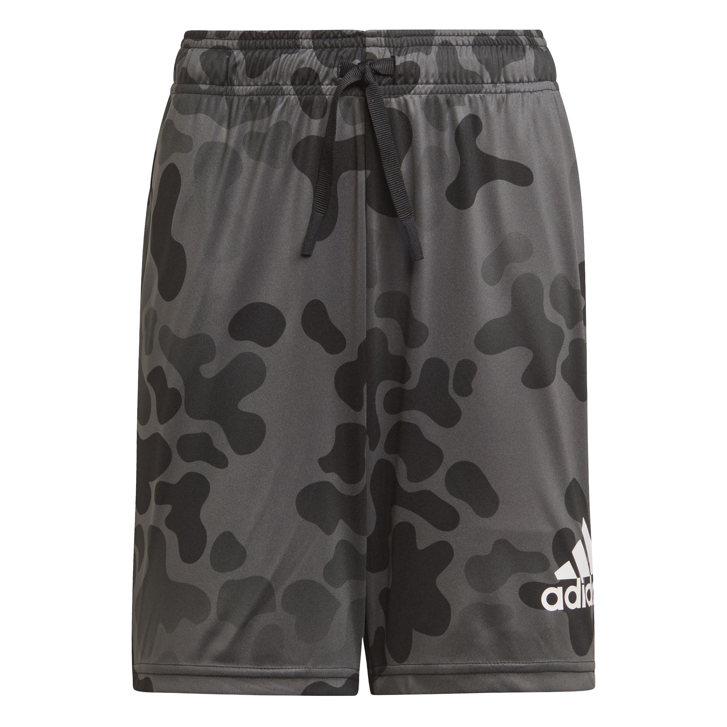 Kids Designed To Move Camo Shorts, Black, A901_ONE, medium