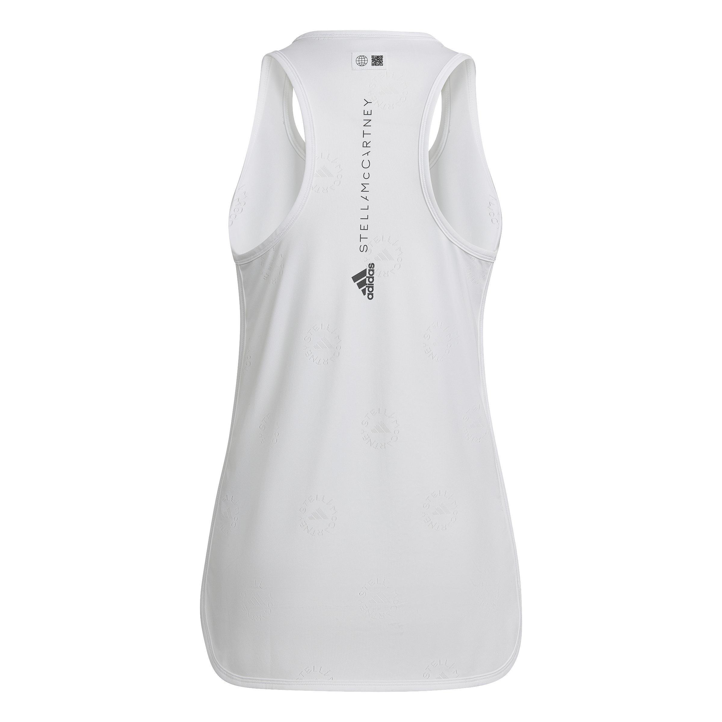 By Stella Mccartney Made To Be Remade Running Tank Top, White, A901_ONE, large image number 3