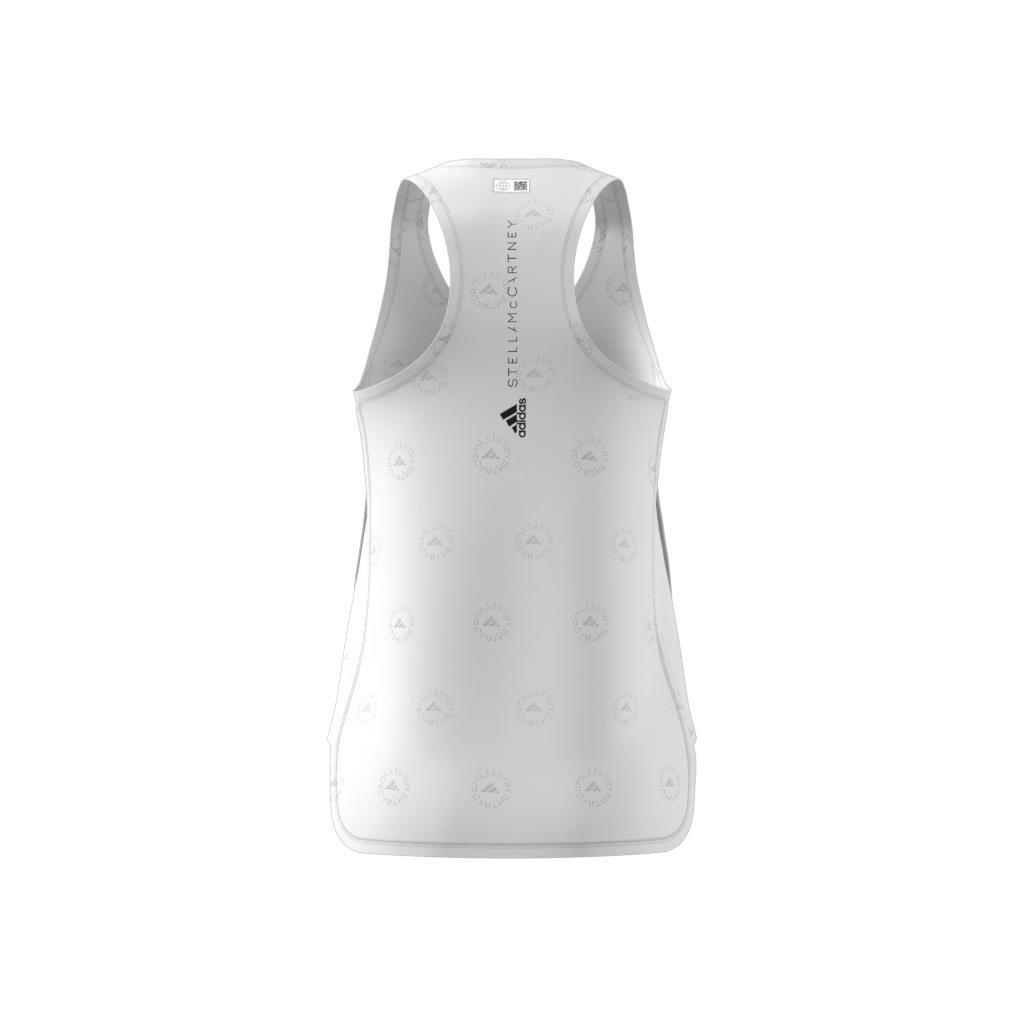 By Stella Mccartney Made To Be Remade Running Tank Top, White, A901_ONE, large image number 7