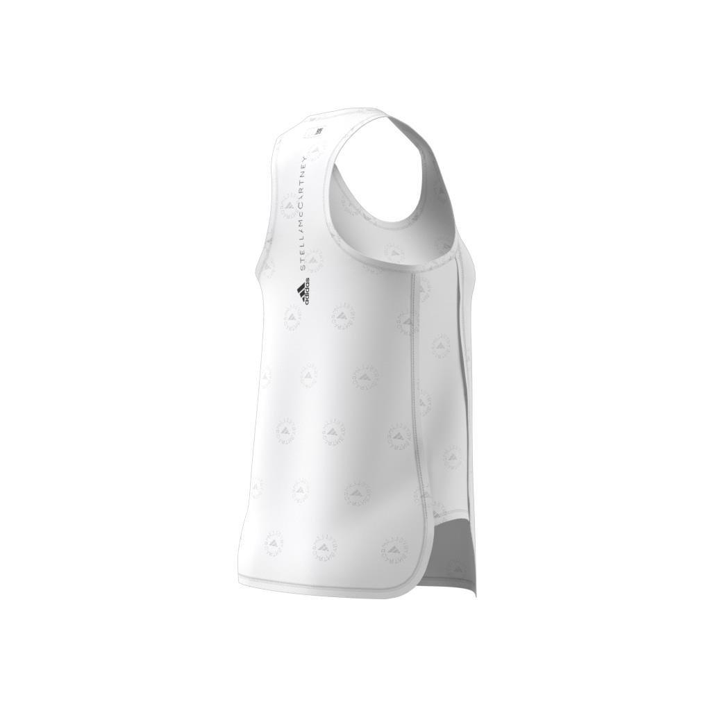 By Stella Mccartney Made To Be Remade Running Tank Top, White, A901_ONE, large image number 8