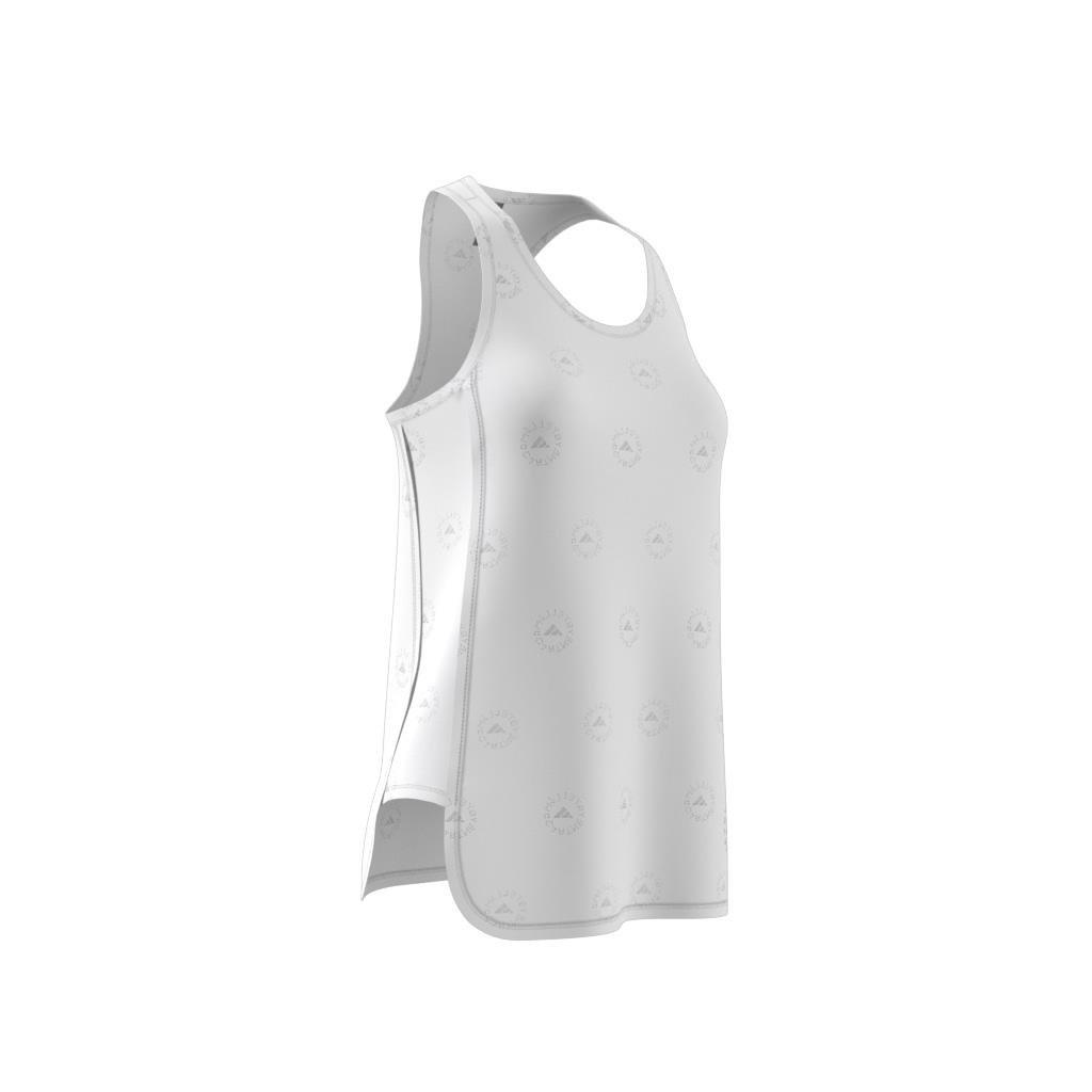 By Stella Mccartney Made To Be Remade Running Tank Top, White, A901_ONE, large image number 9