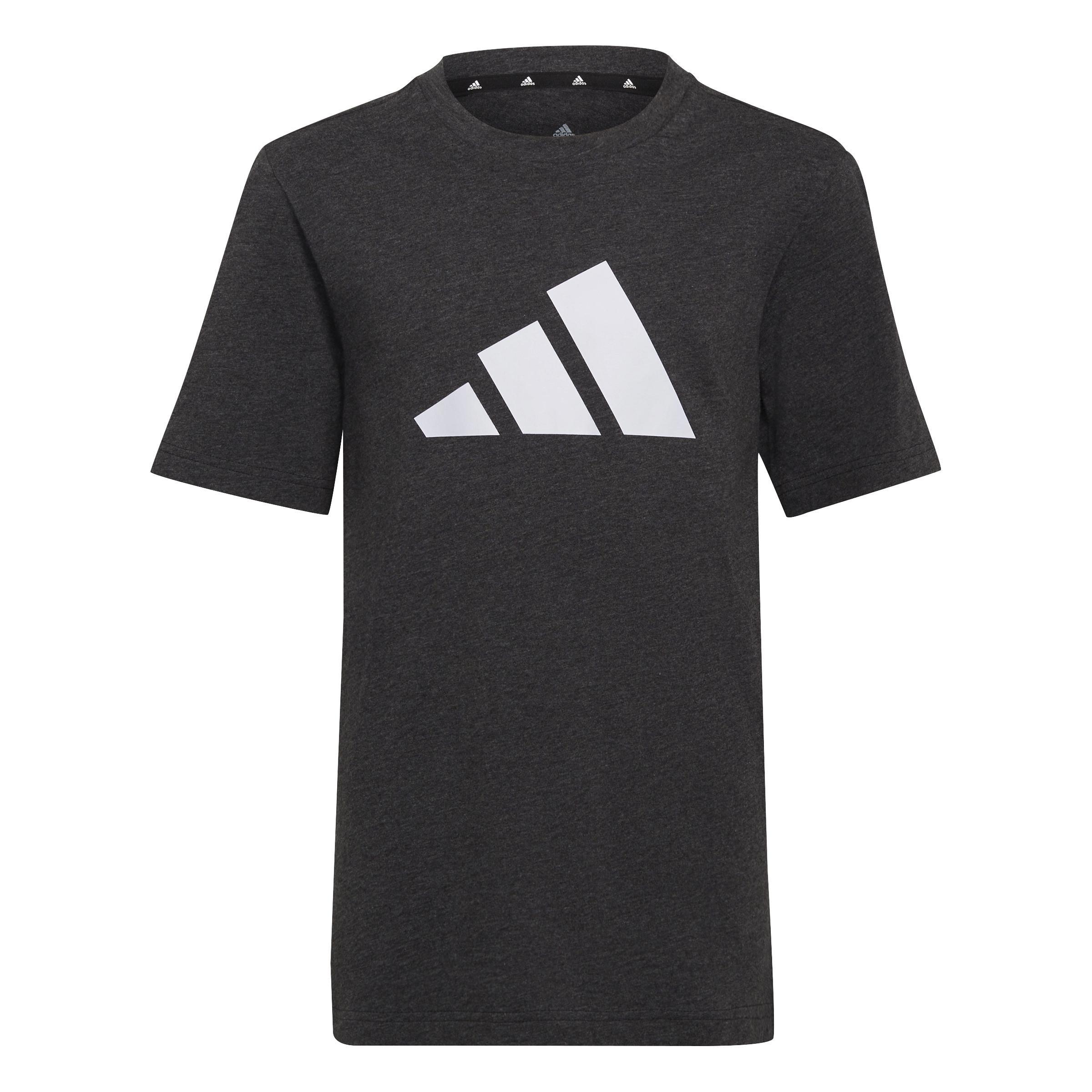 Unisex Kids Future Icons 3-Stripes Logo T-Shirt, Black, A901_ONE, large image number 0
