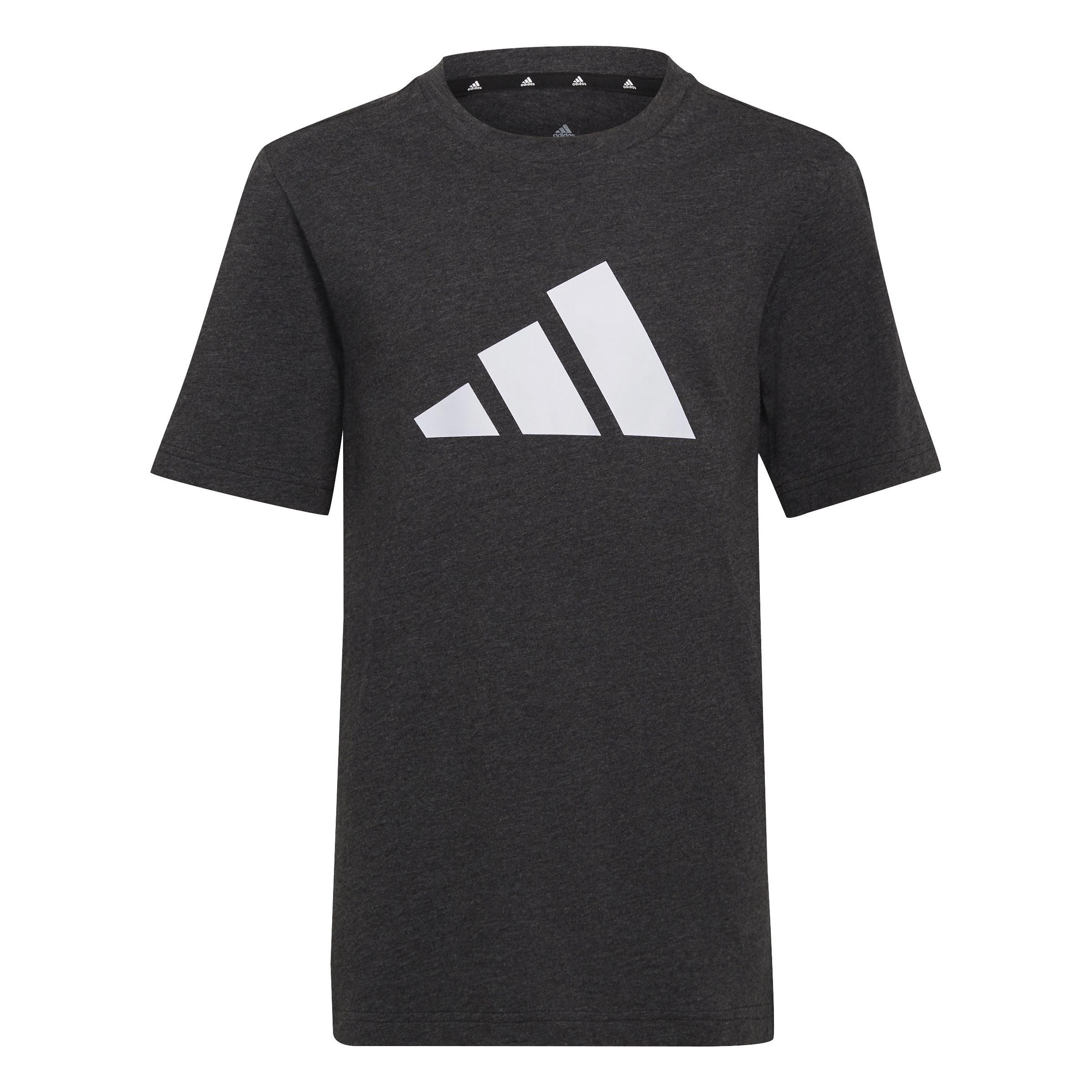 Unisex Kids Future Icons 3-Stripes Logo T-Shirt, Black, A901_ONE, large image number 1