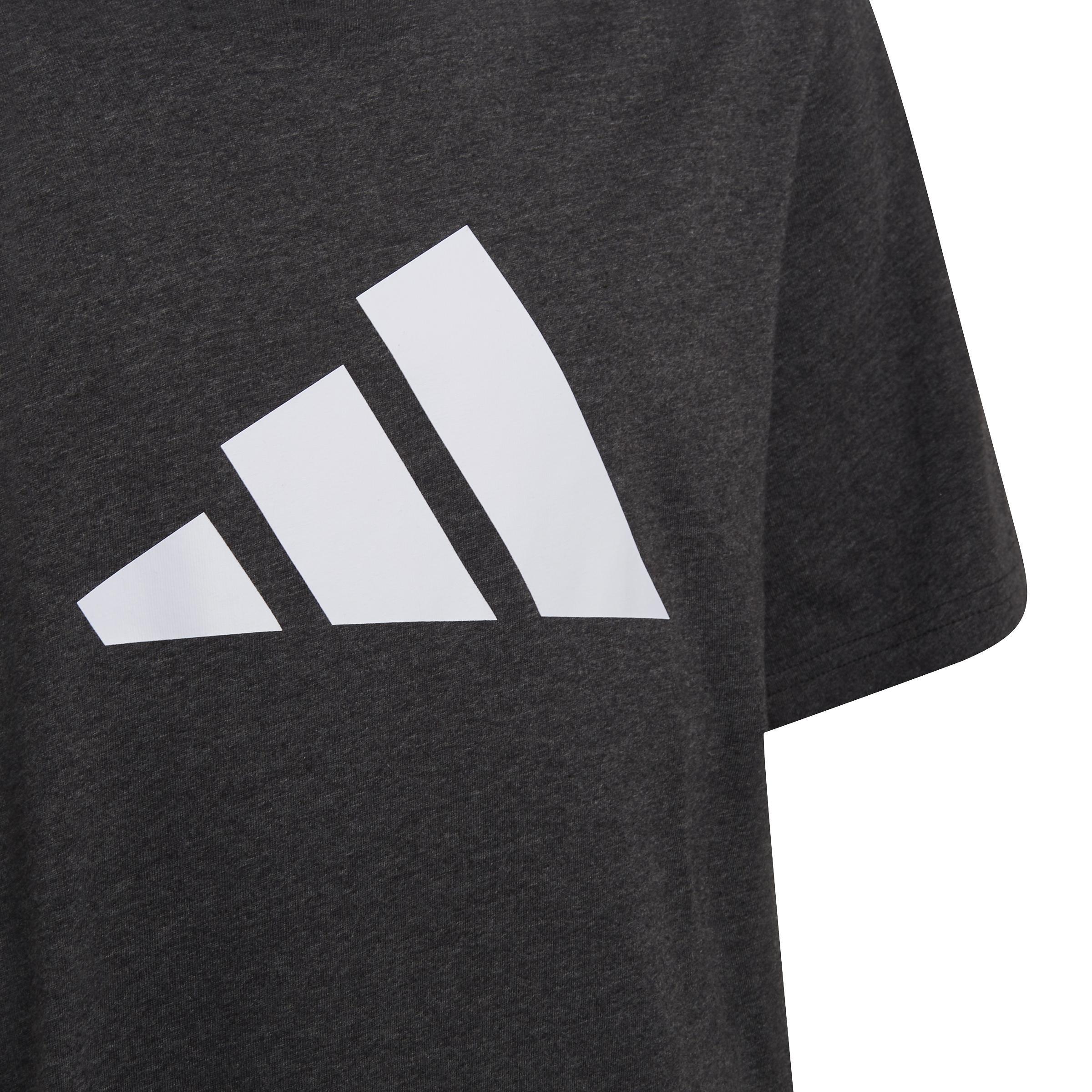 Unisex Kids Future Icons 3-Stripes Logo T-Shirt, Black, A901_ONE, large image number 3