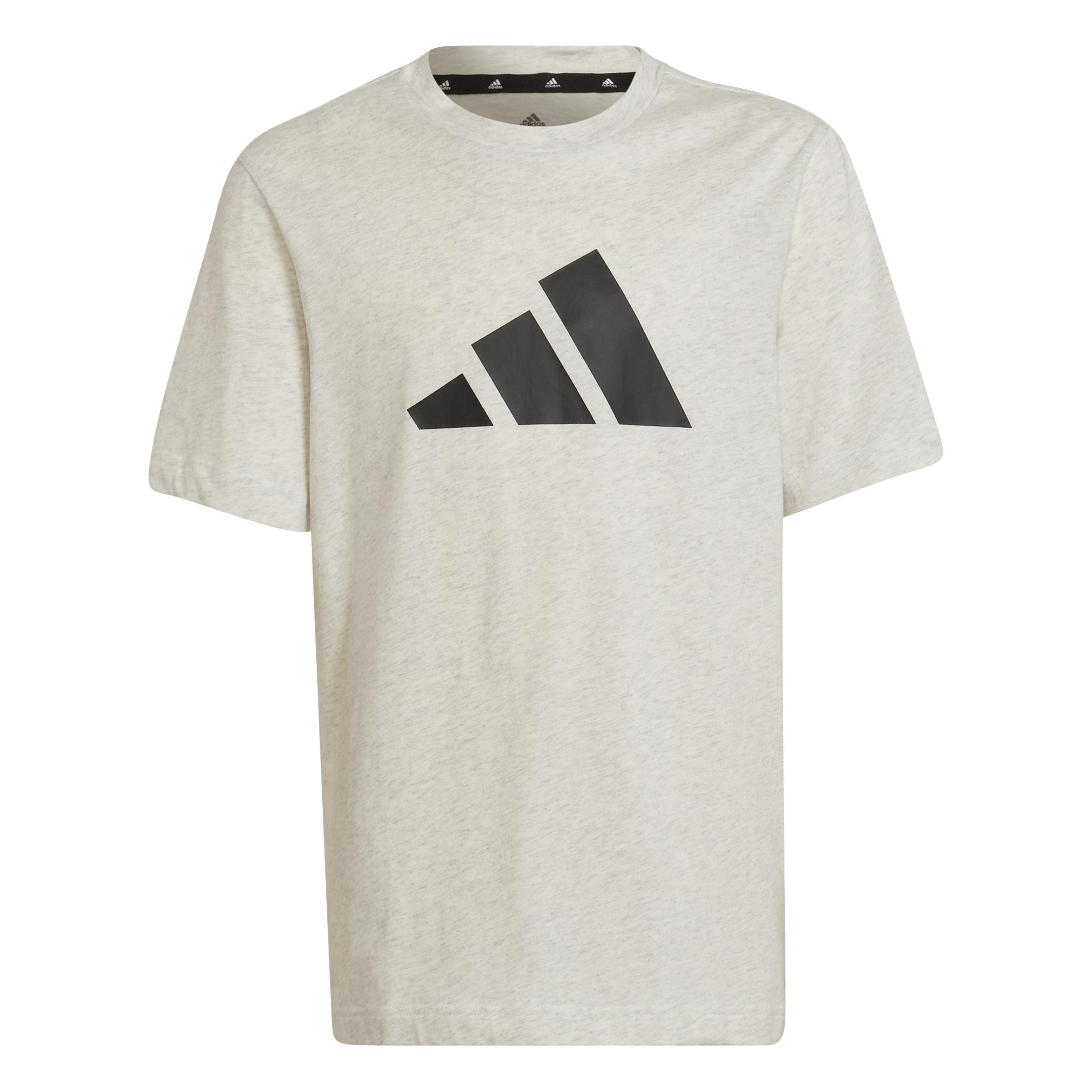 Unisex Kids Future Icons 3-Stripes Logo T-Shirt, White, A901_ONE, large image number 0