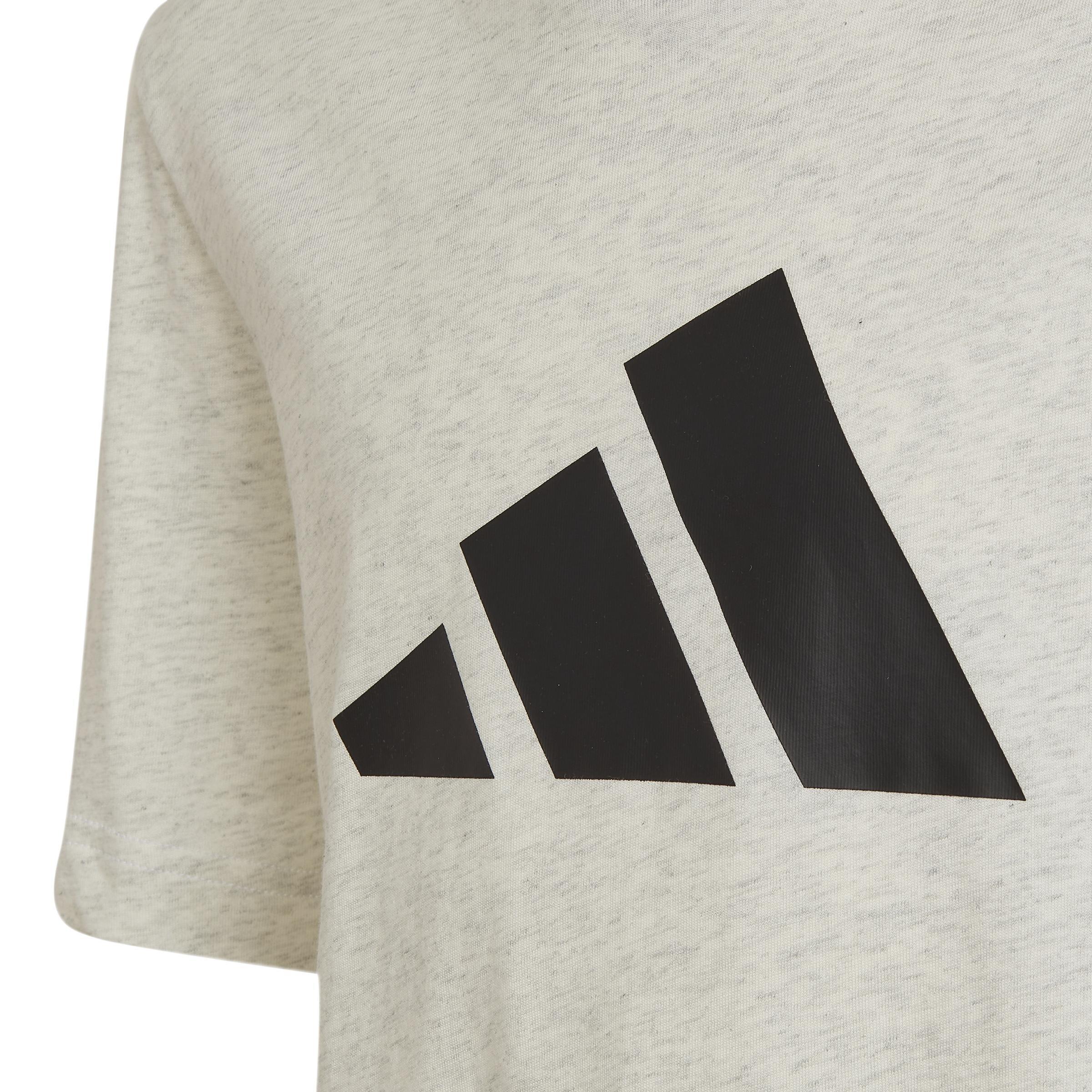 Unisex Kids Future Icons 3-Stripes Logo T-Shirt, White, A901_ONE, large image number 4