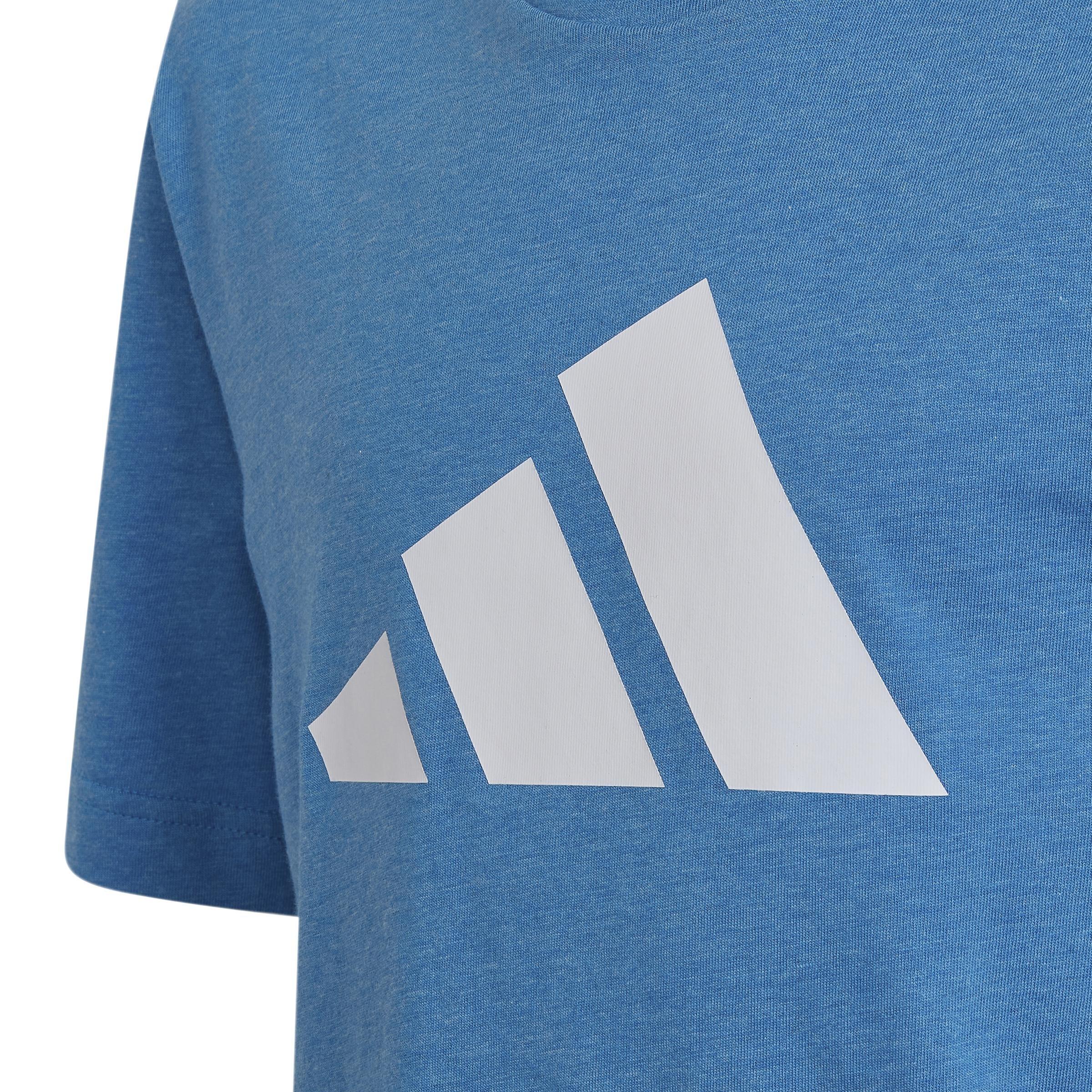 Unisex Future Icons 3-Stripes Logo T-Shirt, Blue, A901_ONE, large image number 5