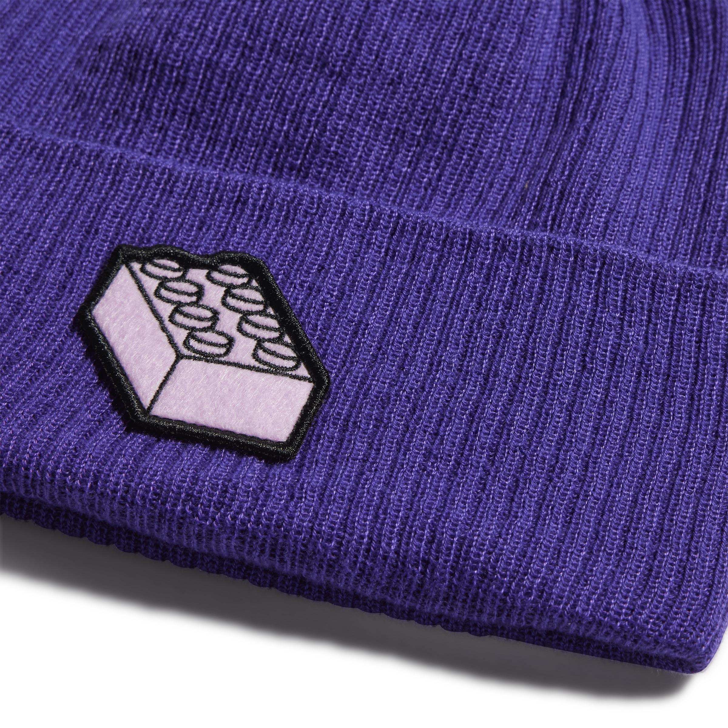 Unisex Classic Lego Beanie, Purple, A901_ONE, large image number 2