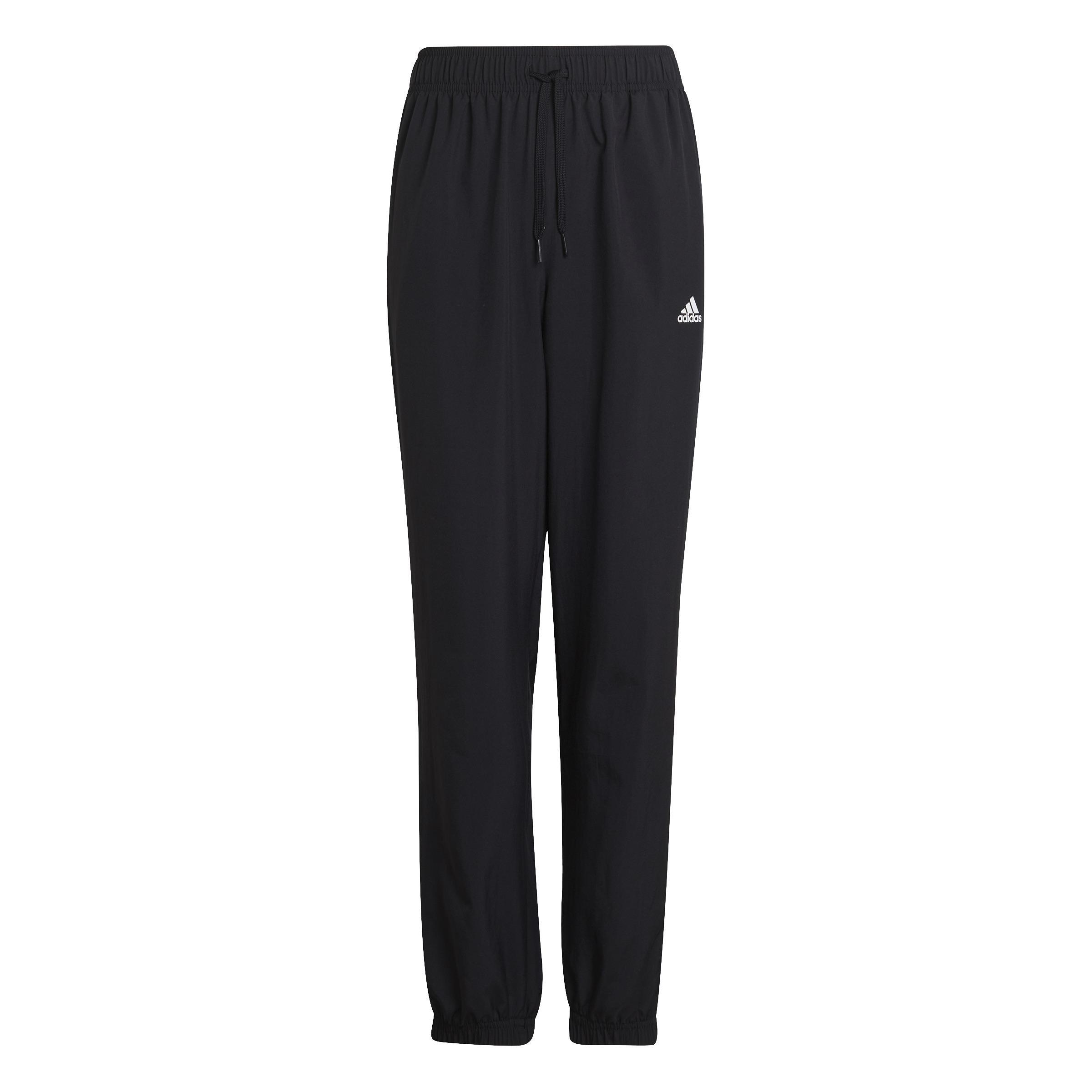 Kids Woven Tracksuit Bottoms, Black, , large image number 1