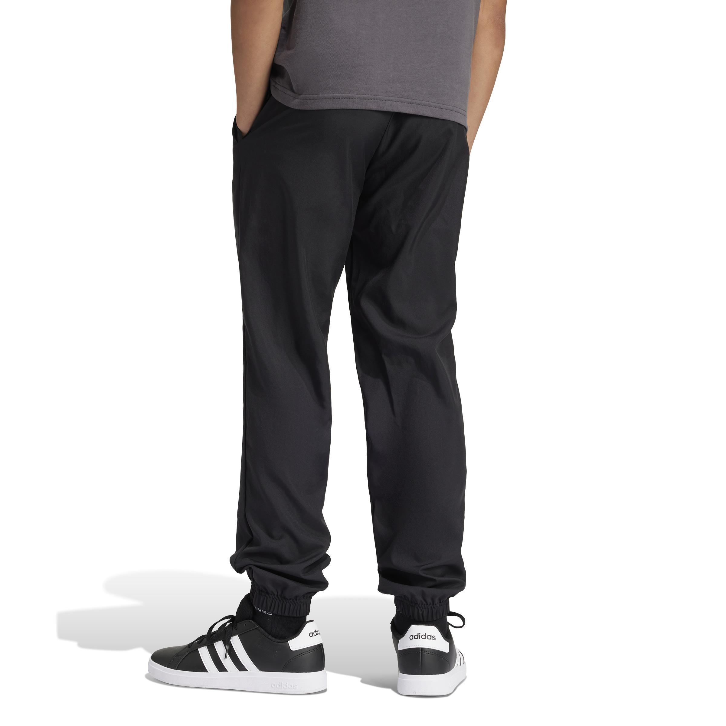 Kids Woven Tracksuit Bottoms, Black, , large image number 3