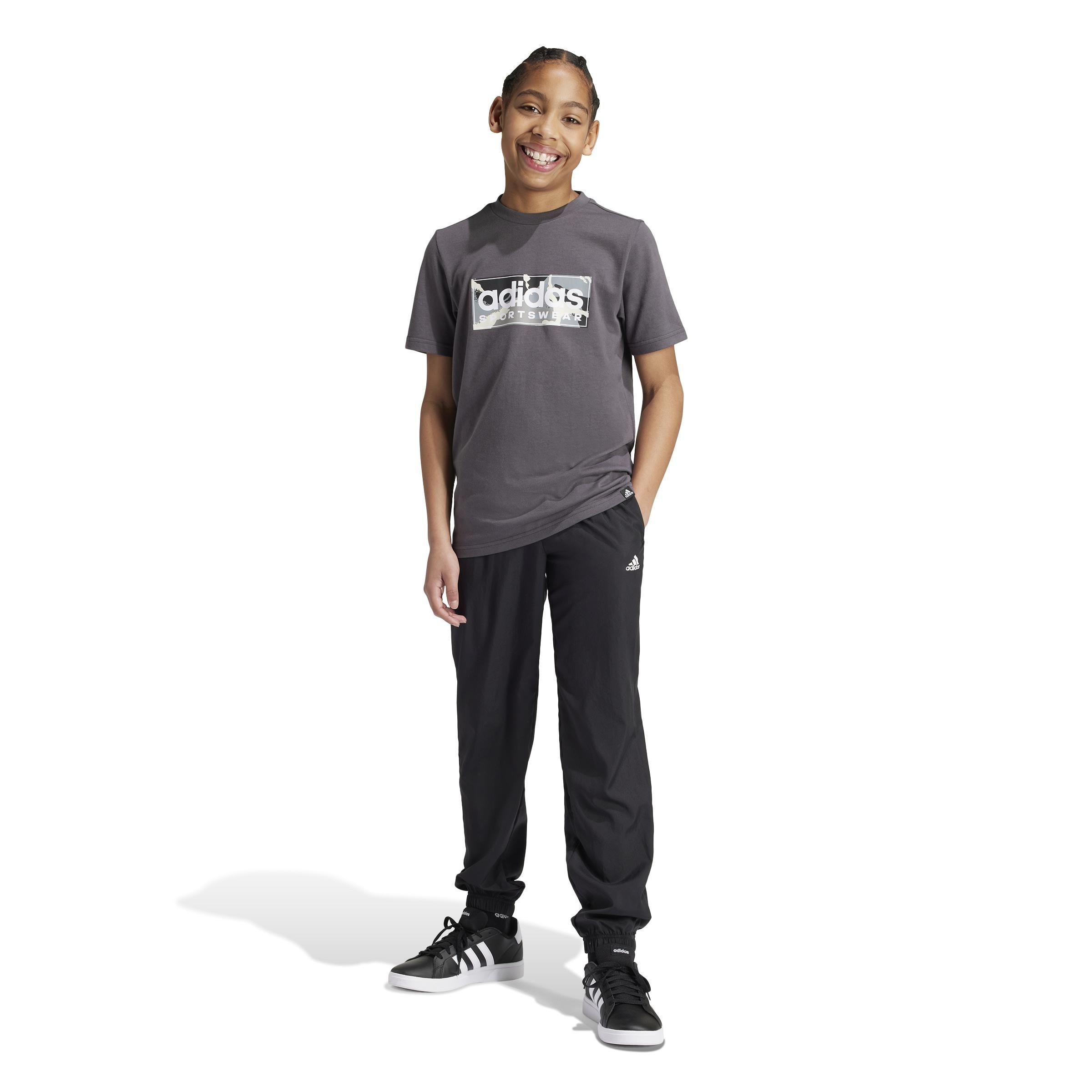 Kids Woven Tracksuit Bottoms, Black, , large image number 14