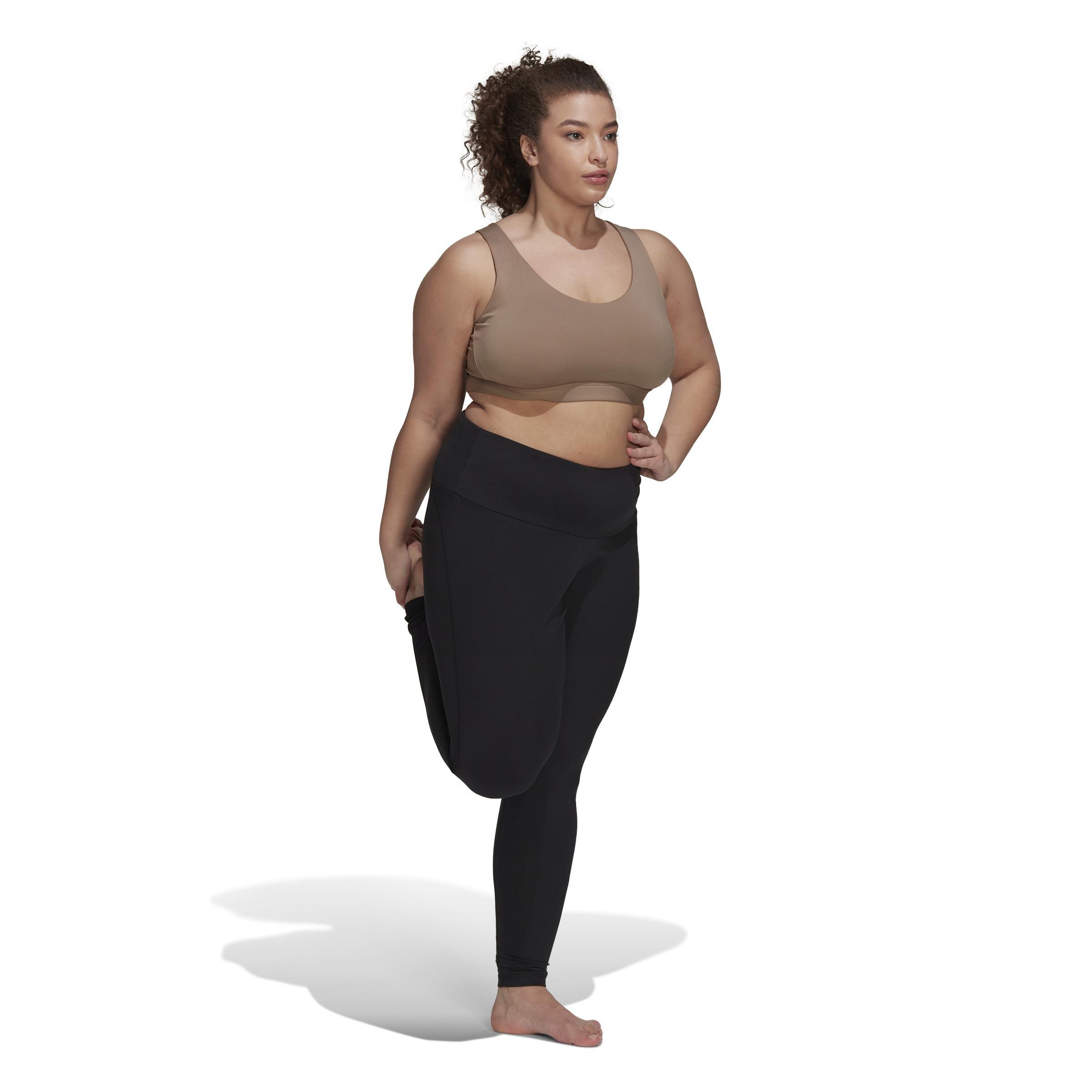 Coreflow Luxe Medium-Support Bra (Plus Size), Brown, A901_ONE, large image number 0