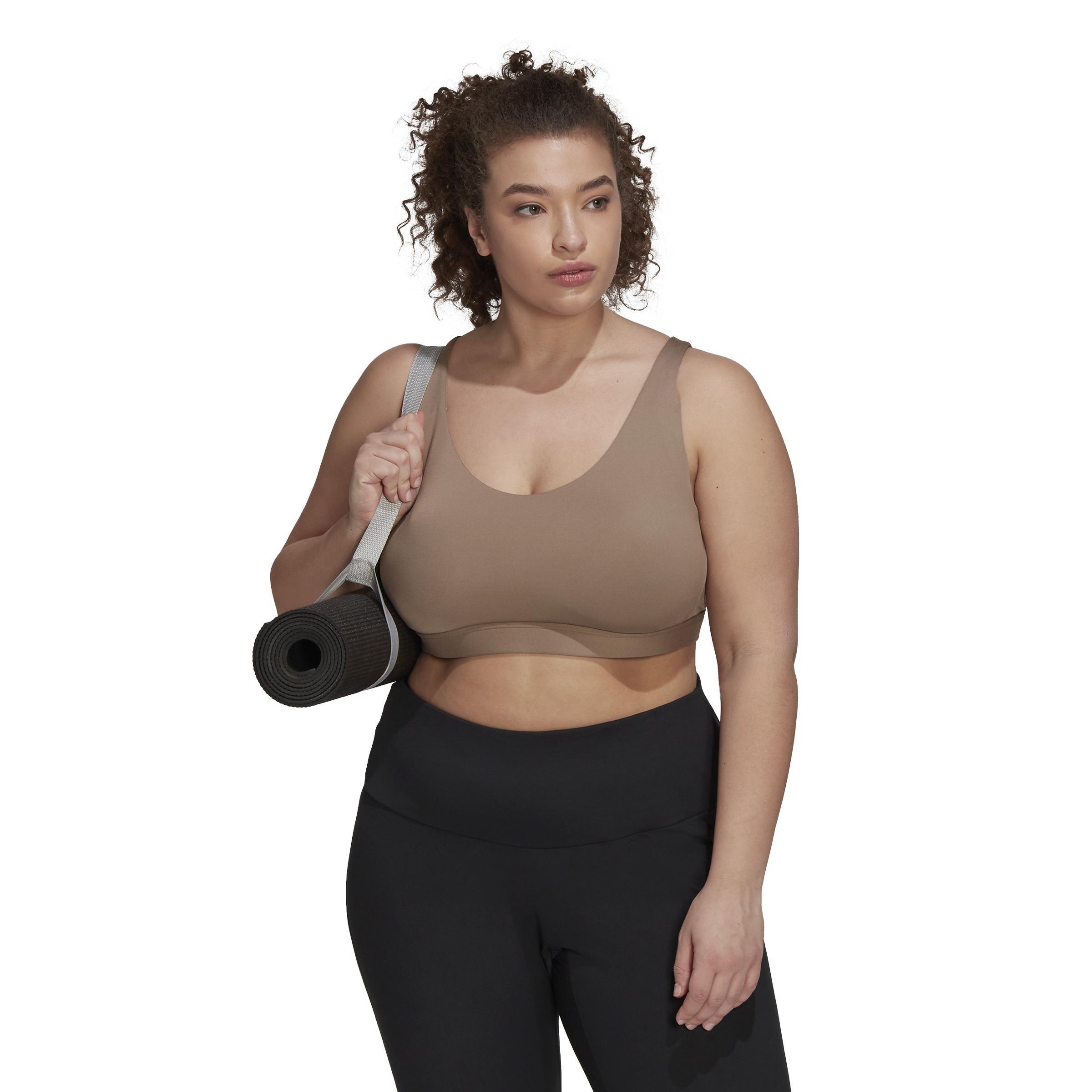 Coreflow Luxe Medium-Support Bra (Plus Size), Brown, , large image number 1
