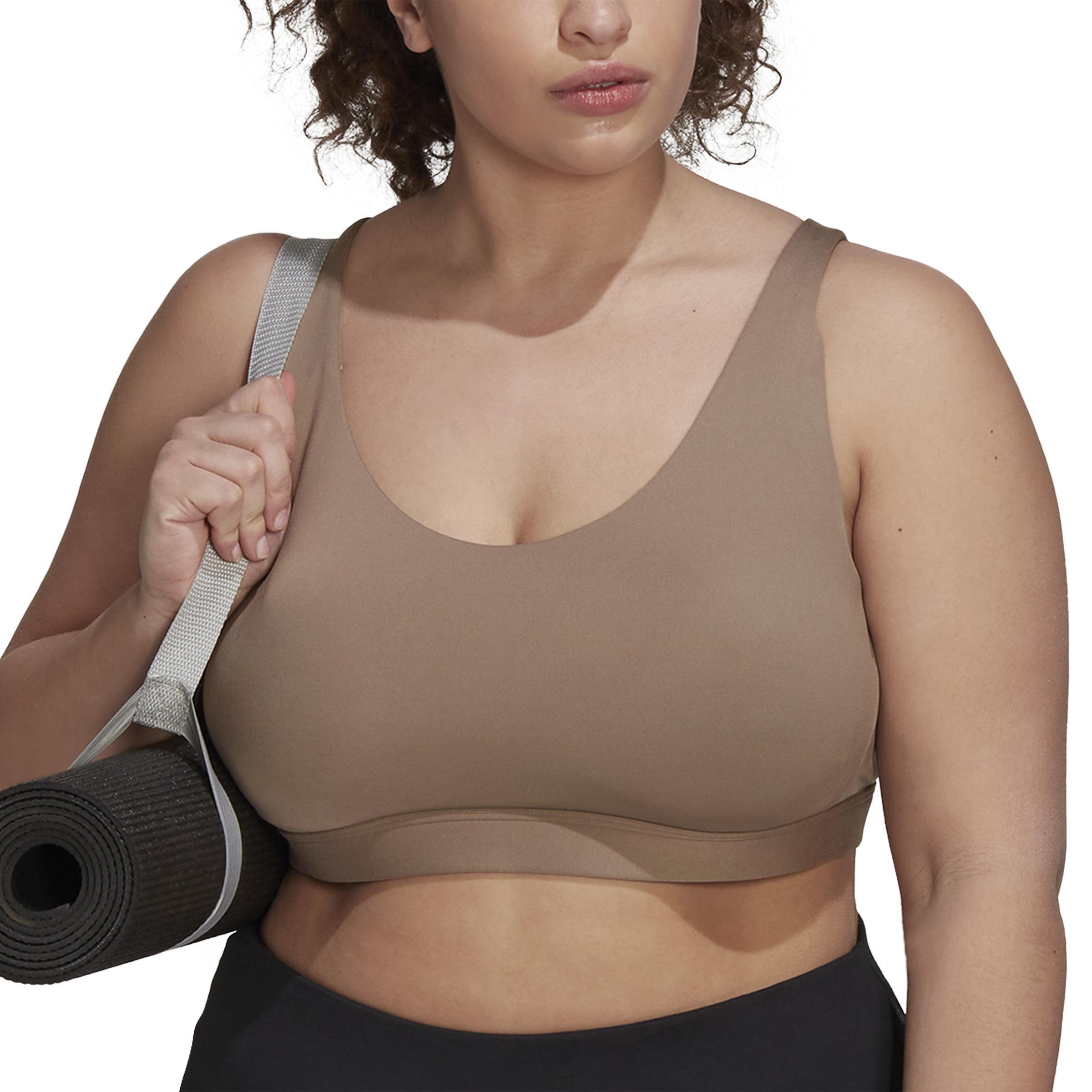 Coreflow Luxe Medium-Support Bra (Plus Size), Brown, A901_ONE, large image number 3