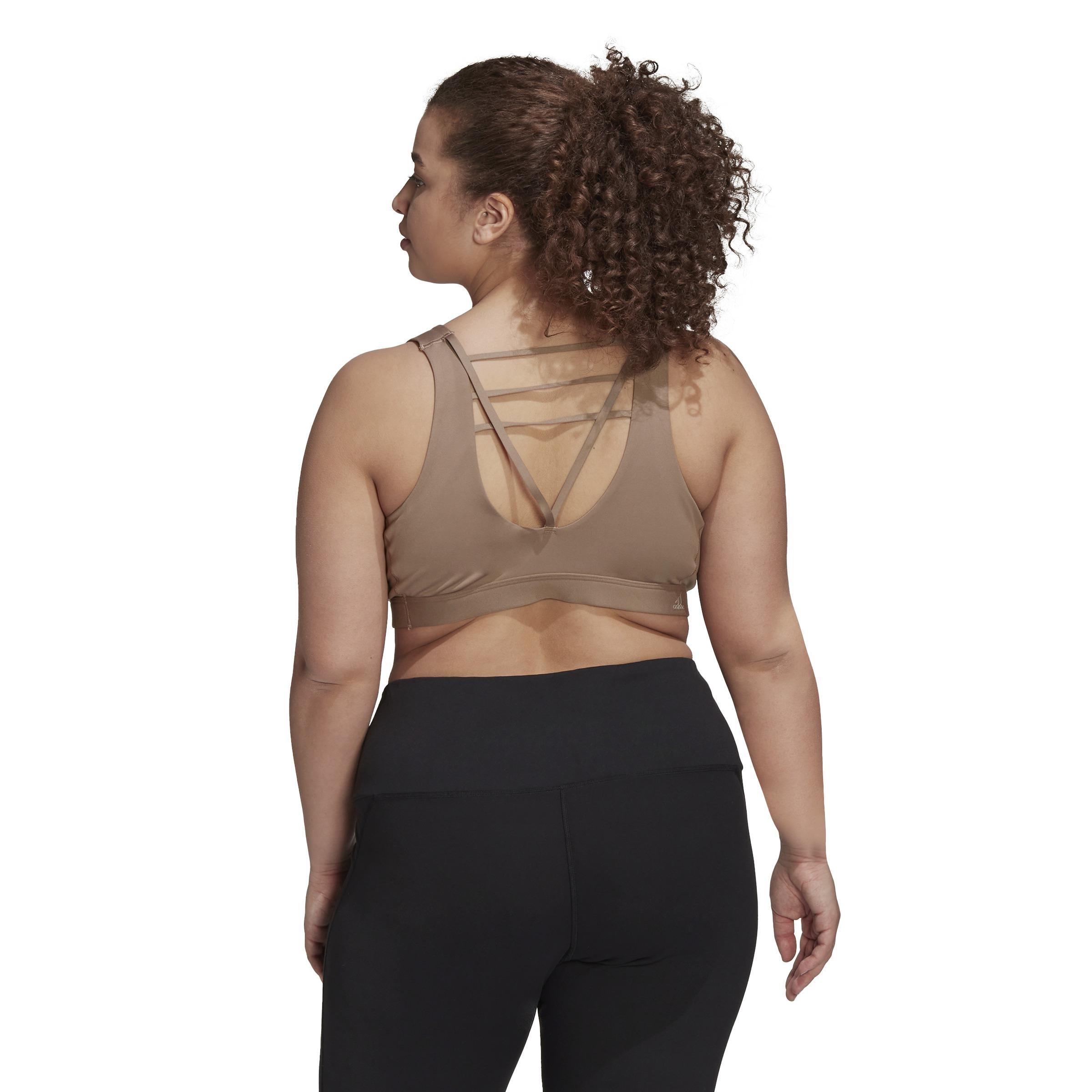 Coreflow Luxe Medium-Support Bra (Plus Size), Brown, A901_ONE, large image number 5