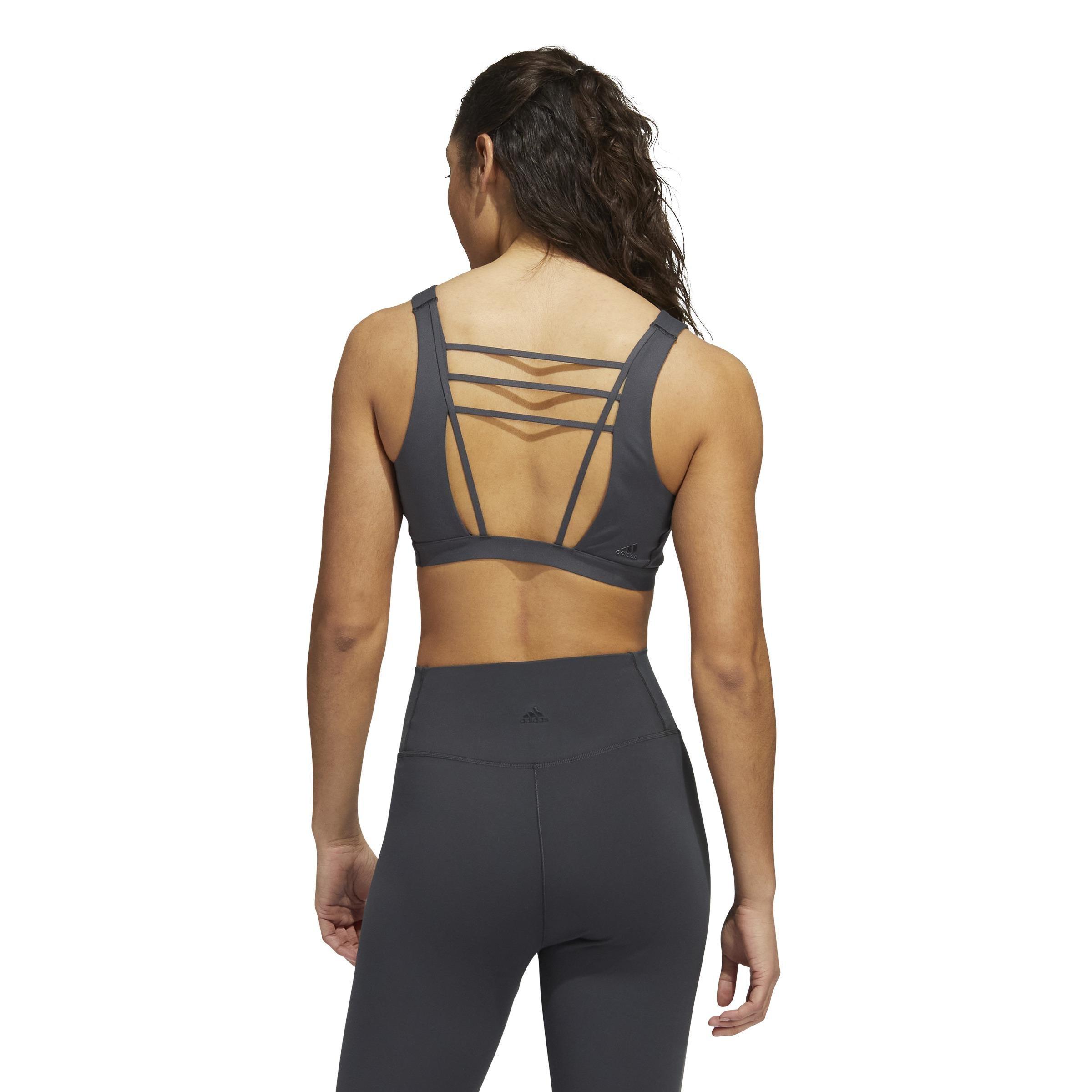 Yoga Studio Luxe Light-Support Bra, Grey, A901_ONE, large image number 3